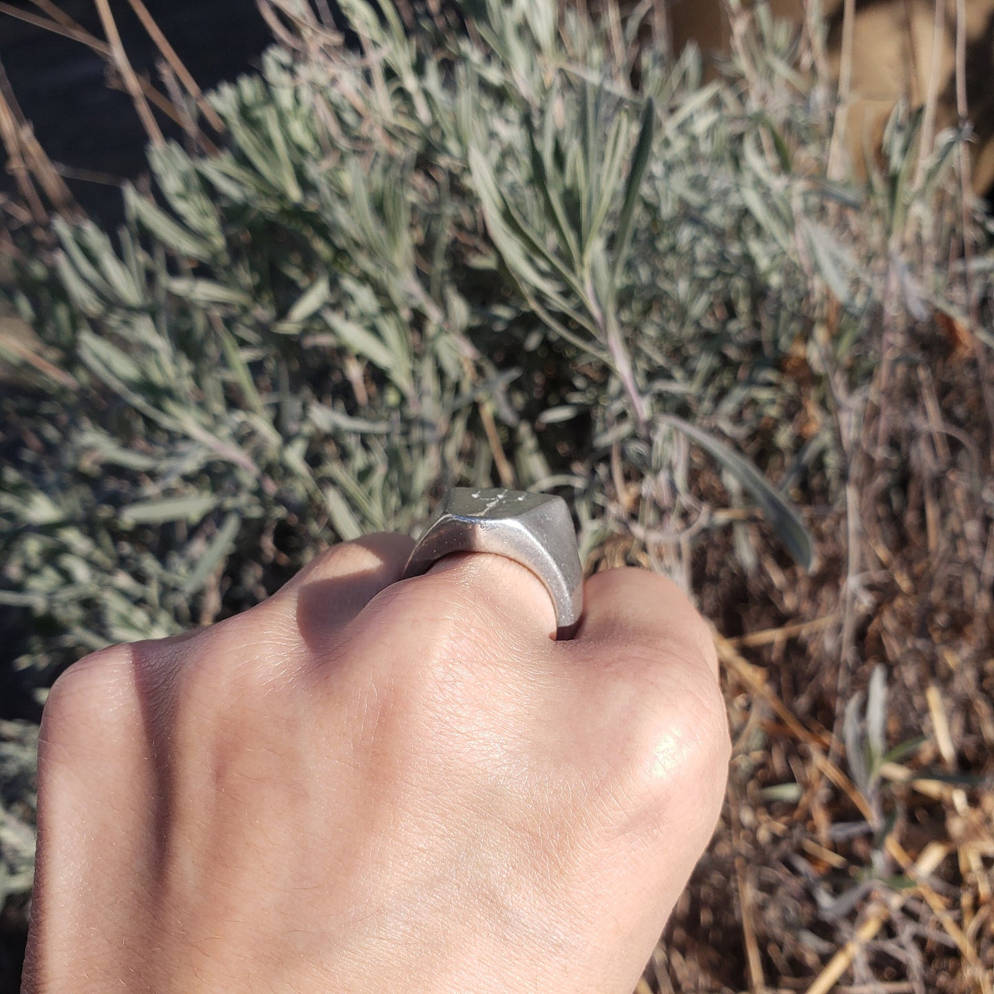 Standing candelabra wax seal signet ring