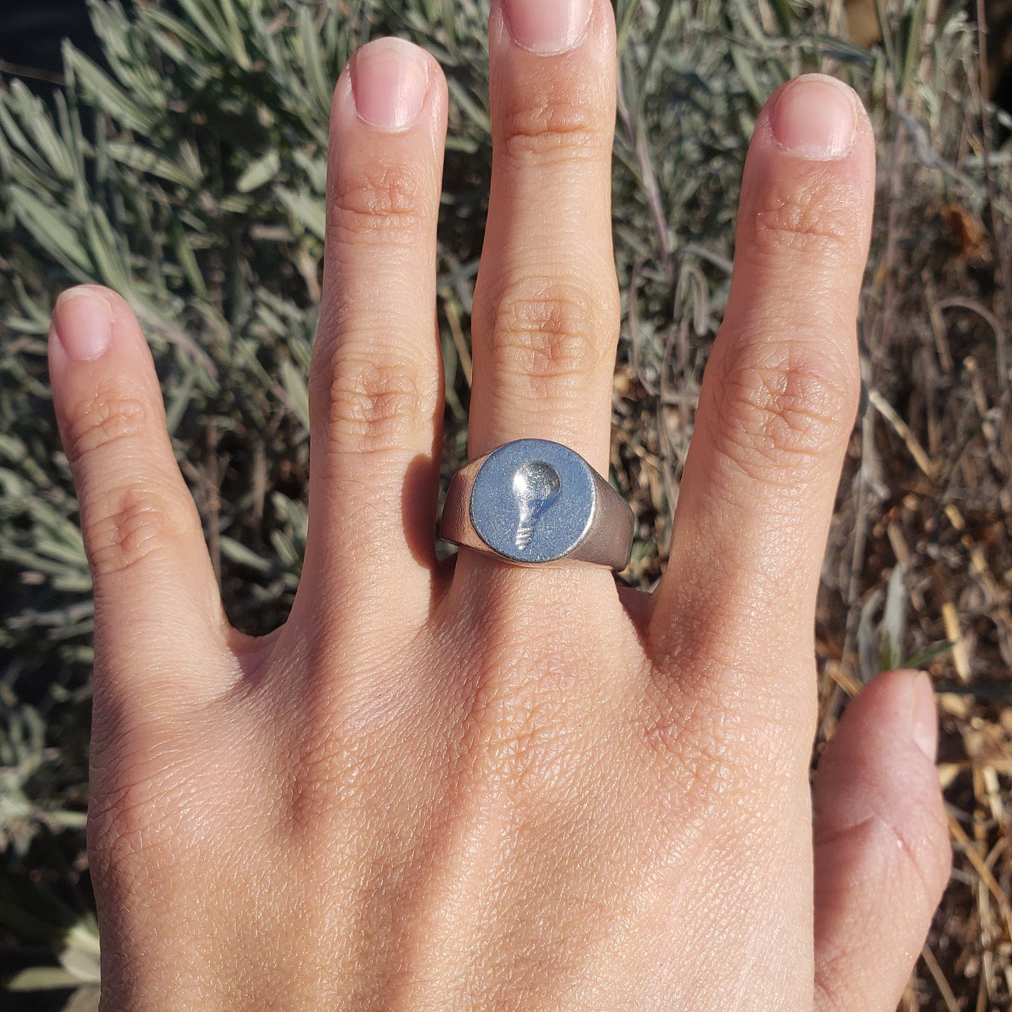 Light bulb wax seal signet ring