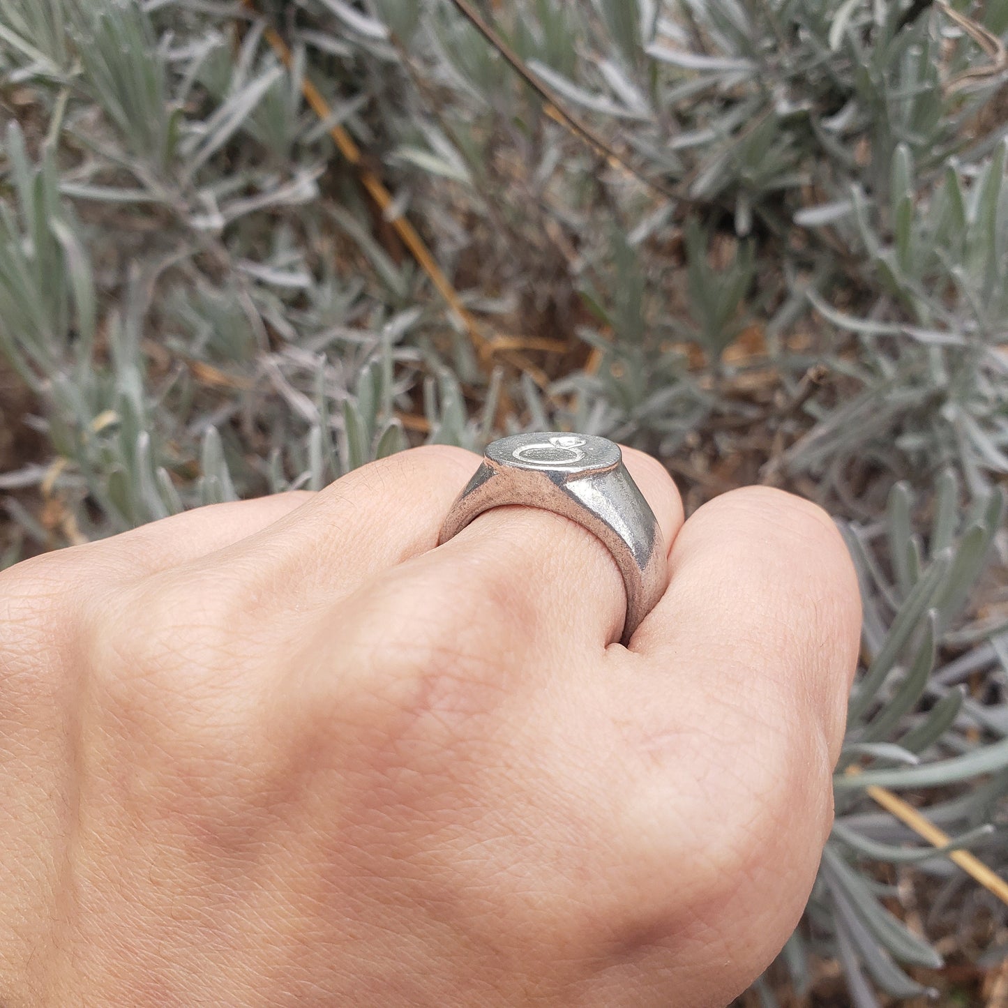 Engagement ring wax seal signet ring