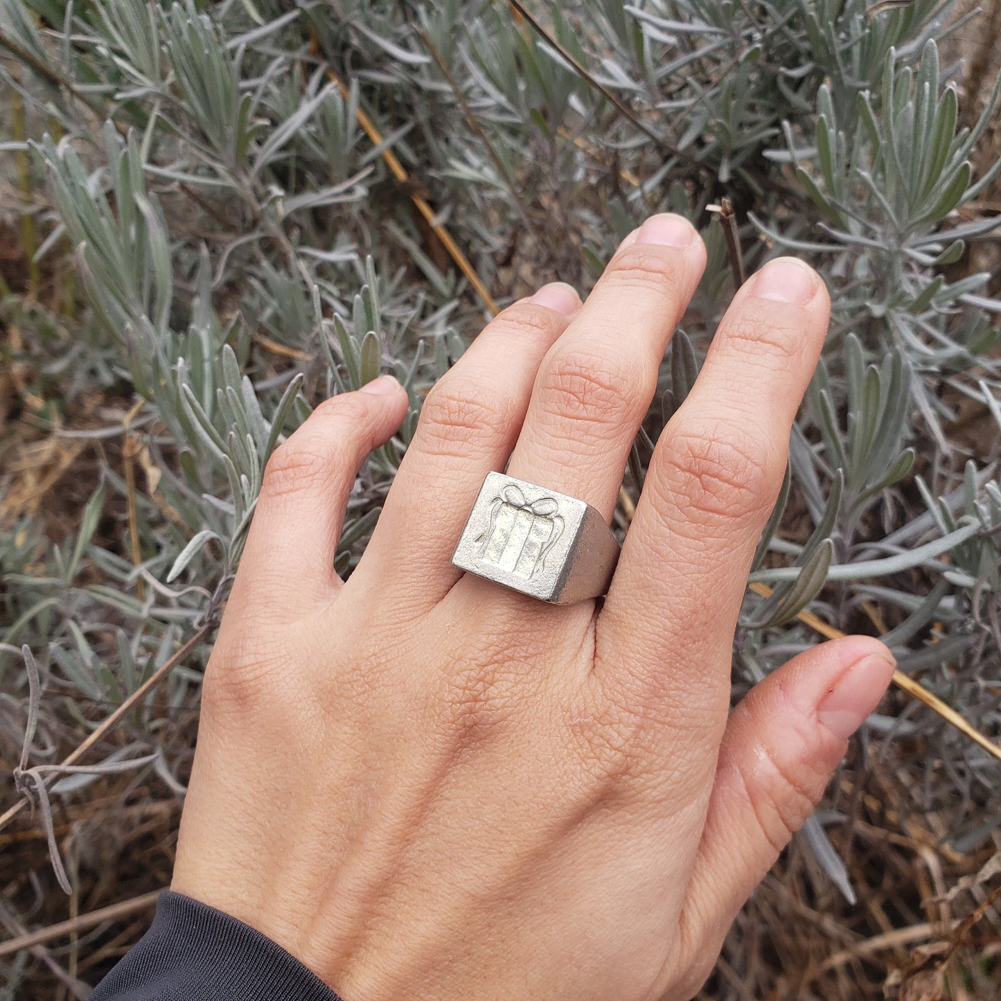 Gift box wax seal signet ring