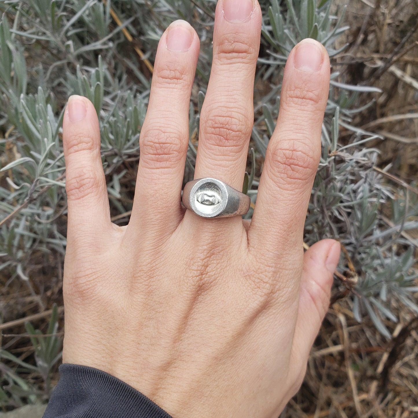 Hiding octopus wax seal signet ring