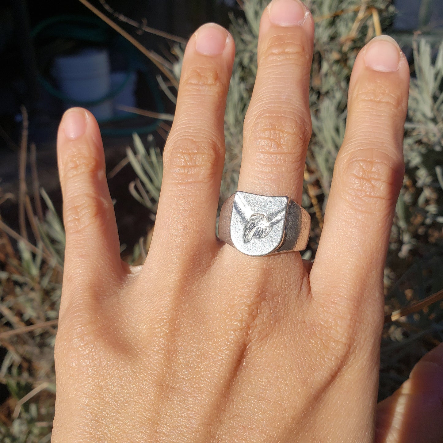 Holding hands wax seal signet ring