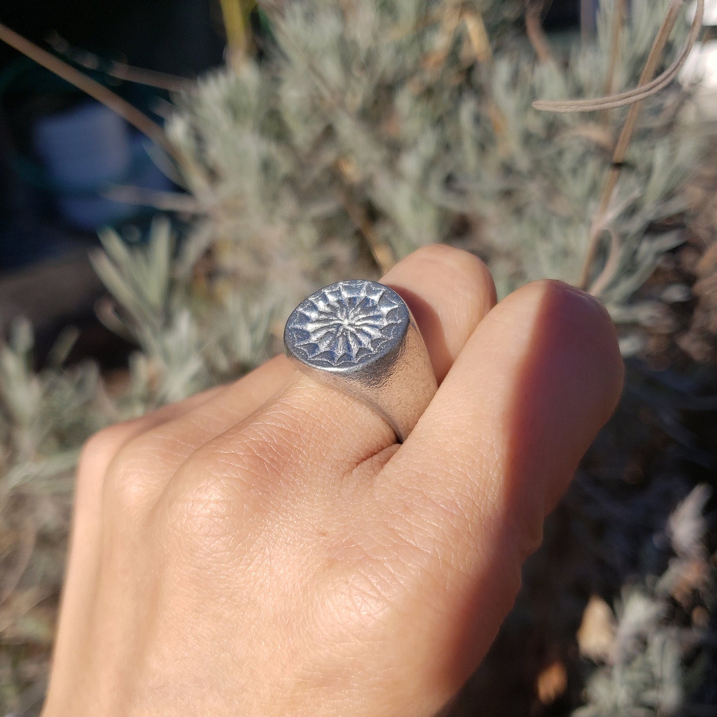 Pufferfish nest wax seal signet ring