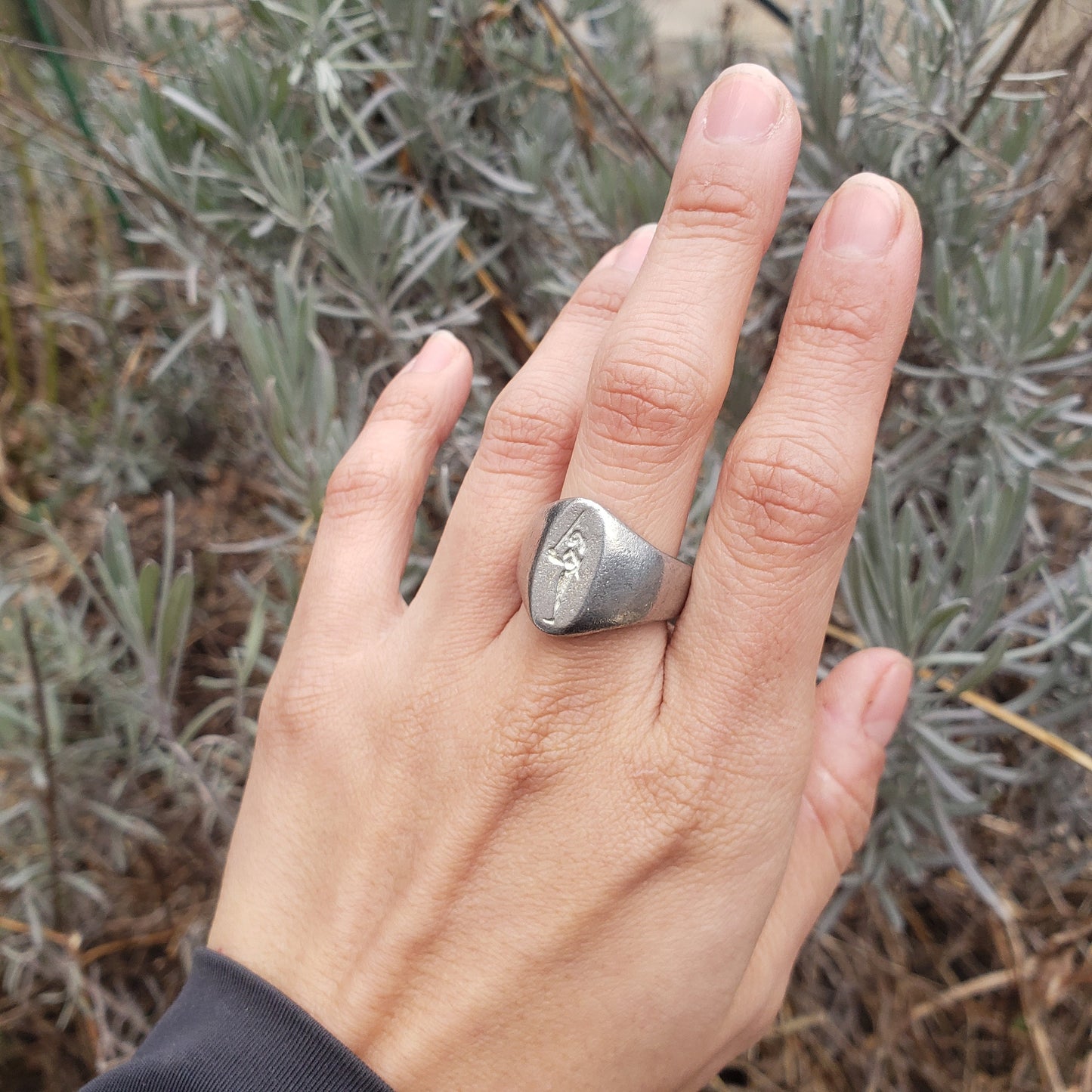 en garde fencing wax seal signet ring