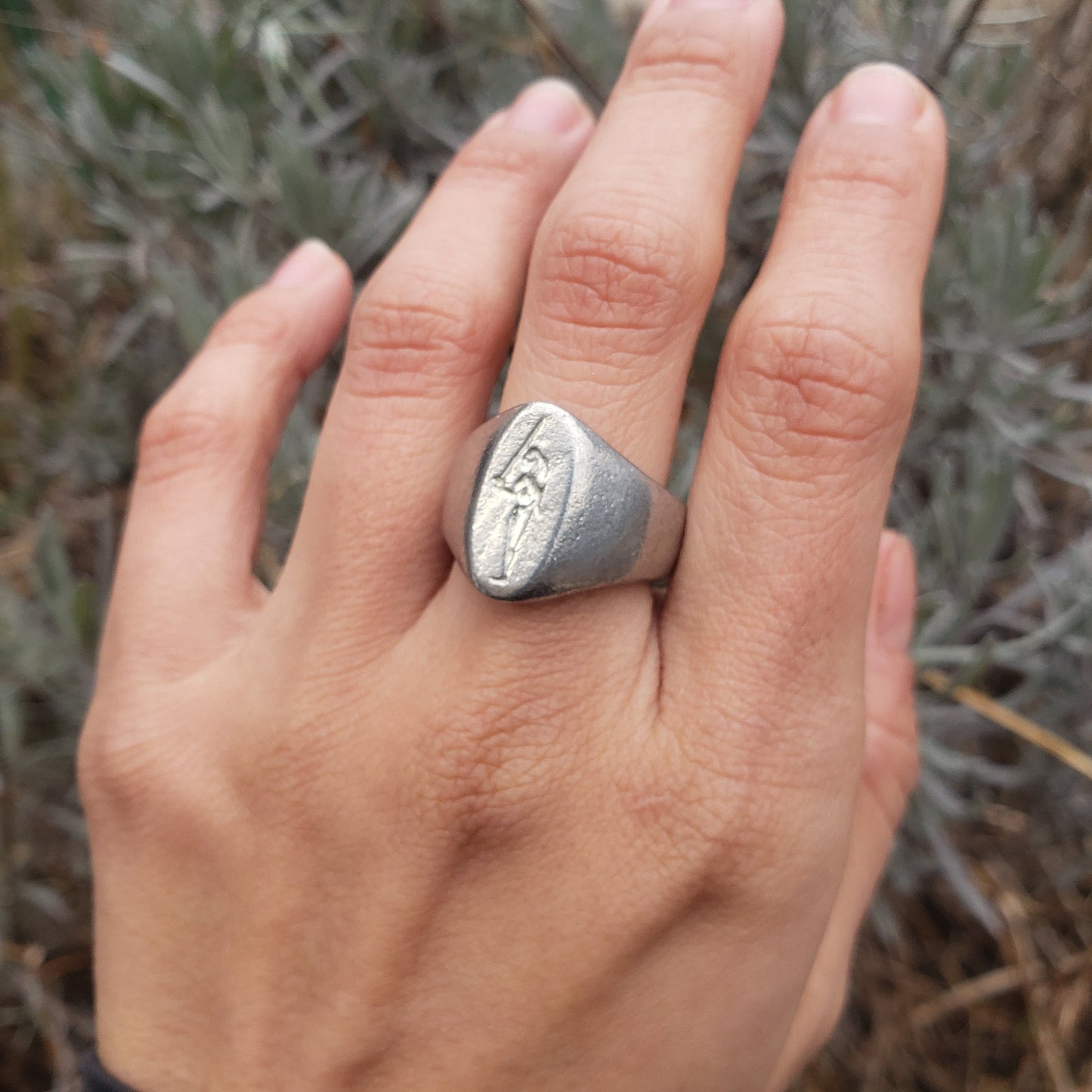 en garde fencing wax seal signet ring