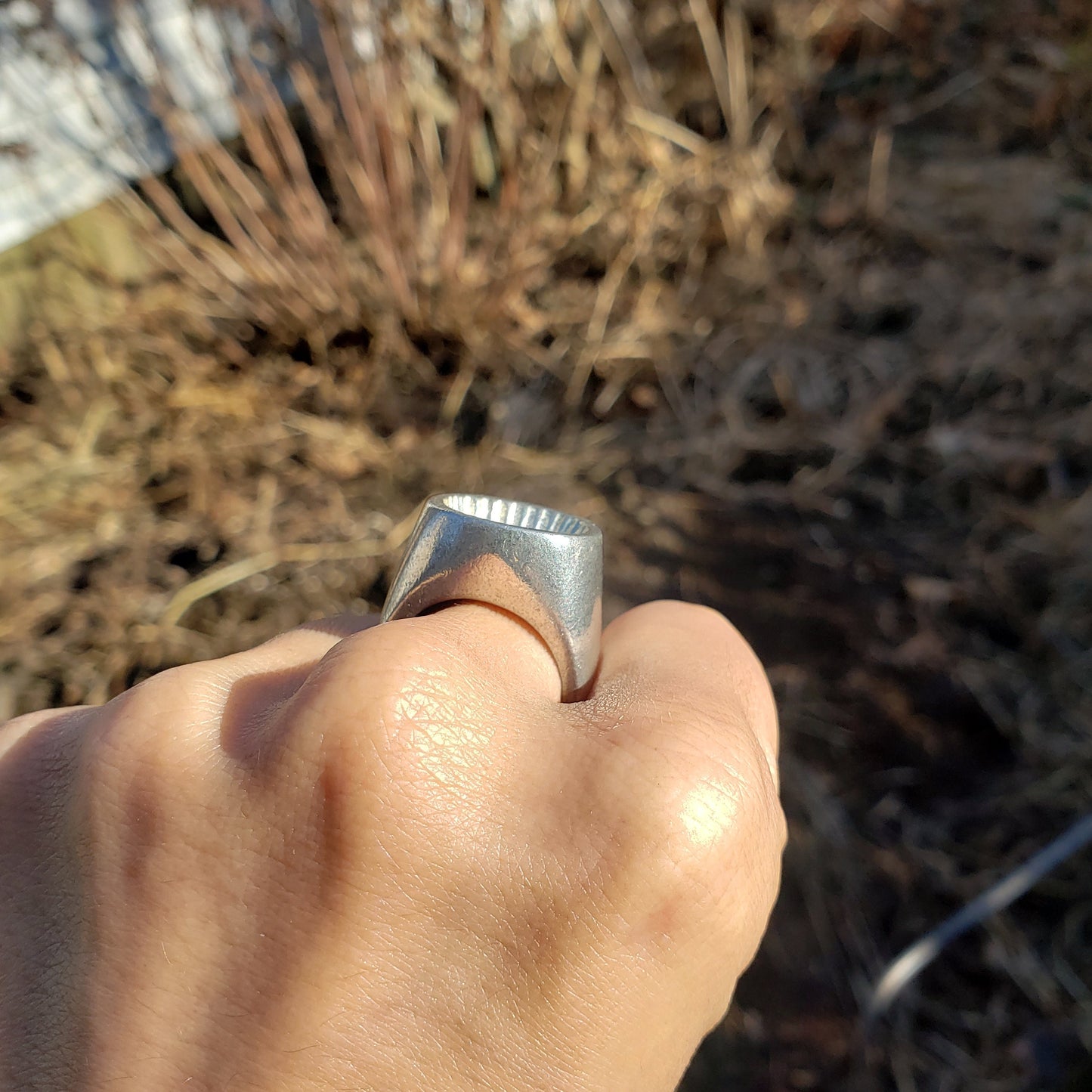 Seashell wax seal signet ring