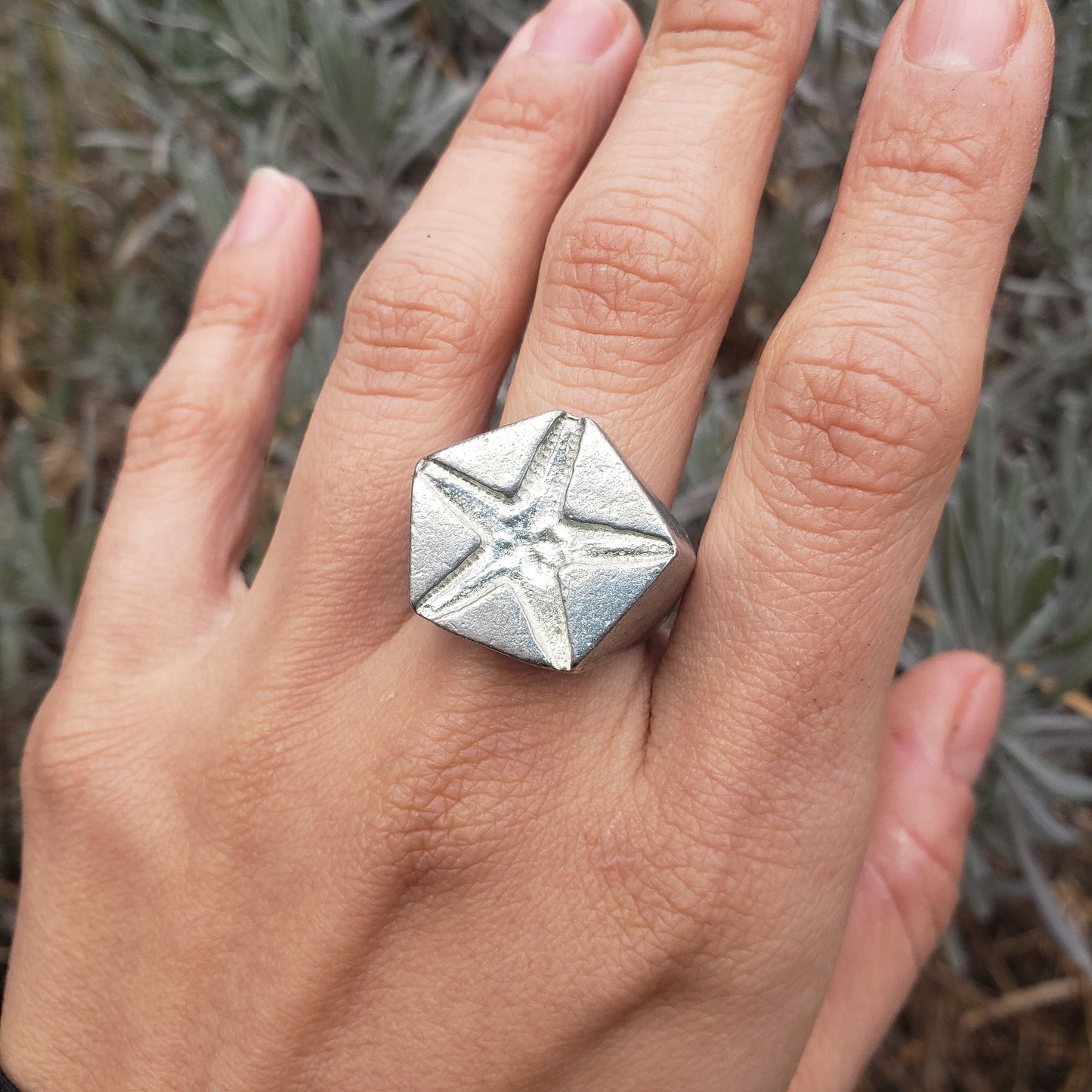 Starfish wax seal signet ring