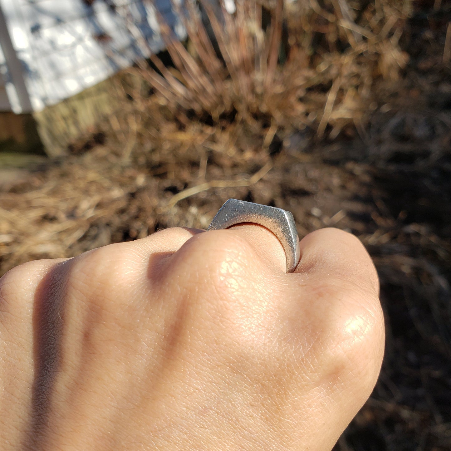 Stone arch wax seal signet ring