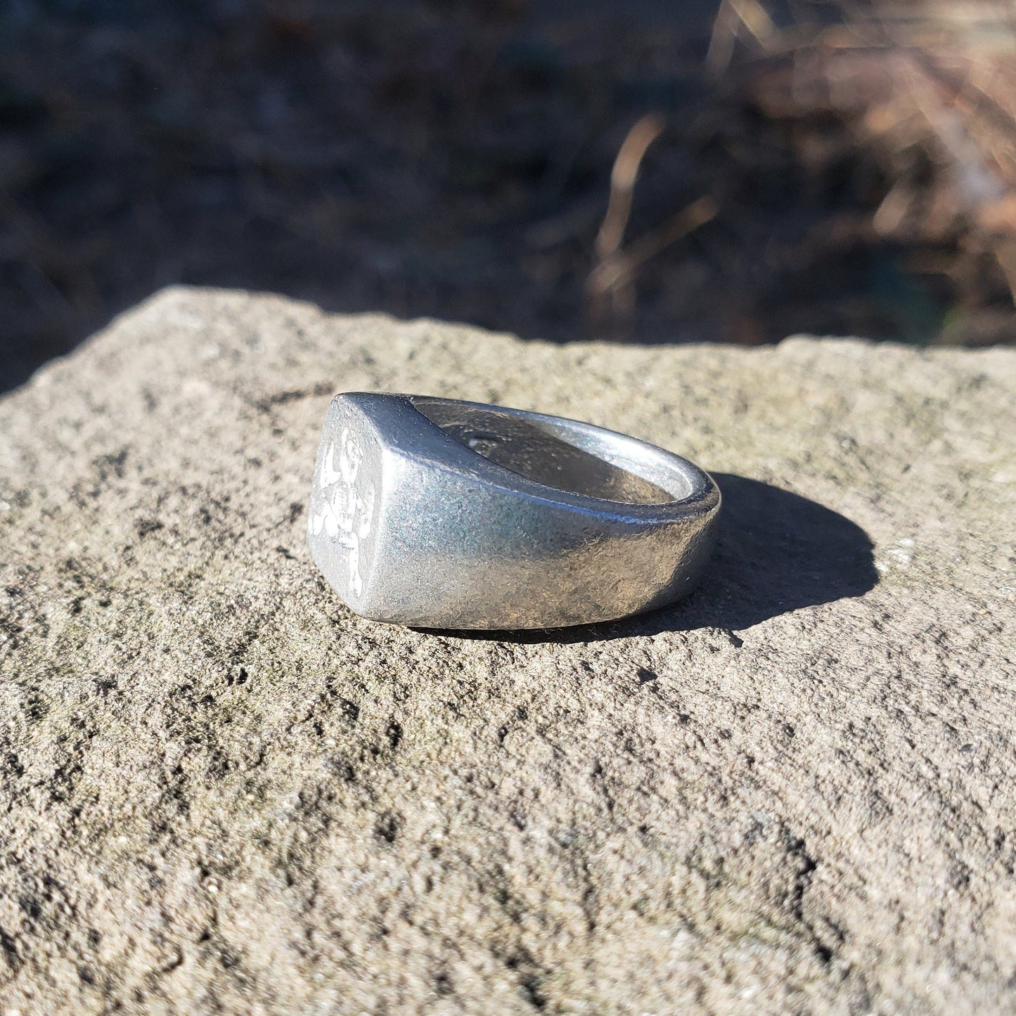 cymbal monkey wax seal signet ring