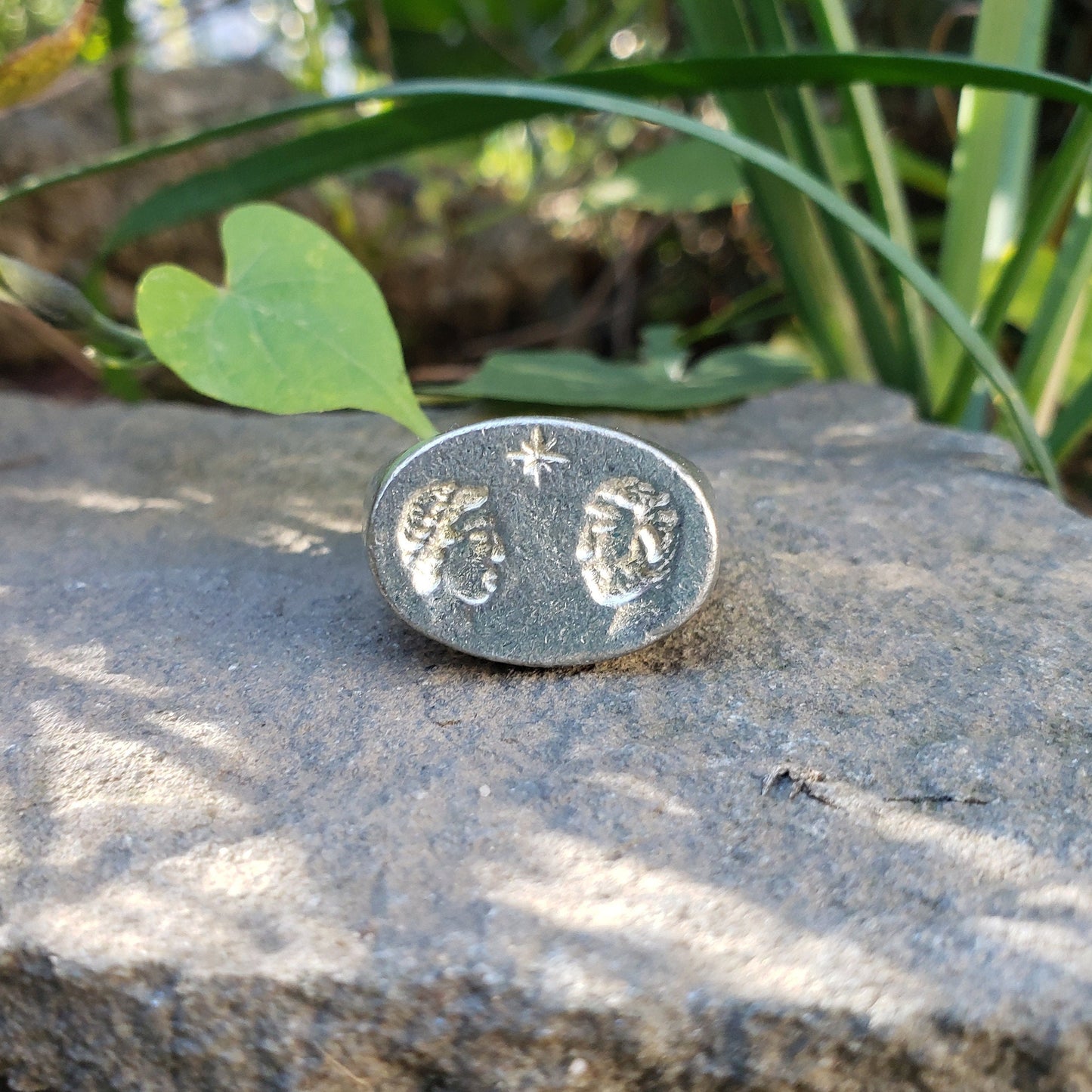 Medieval wedding wax seal signet ring