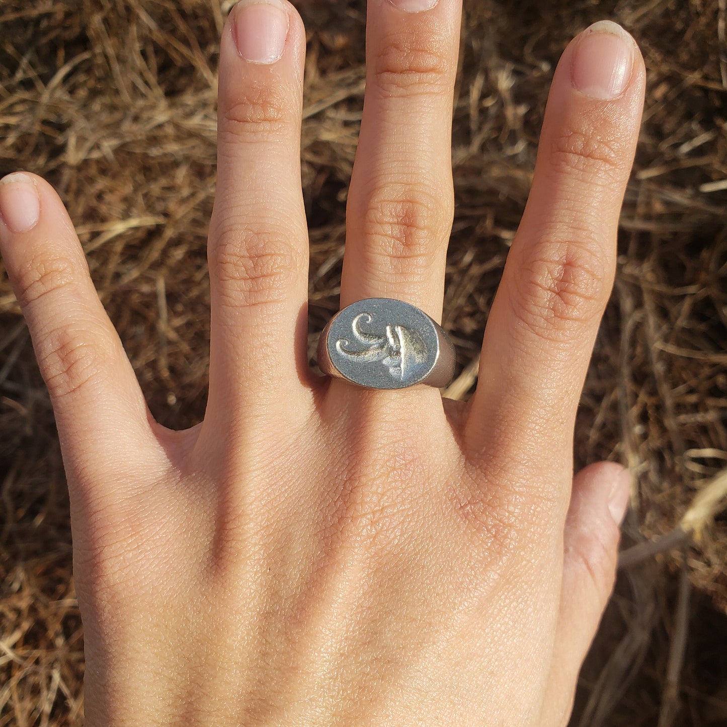 Coconut octopus wax seal signet ring