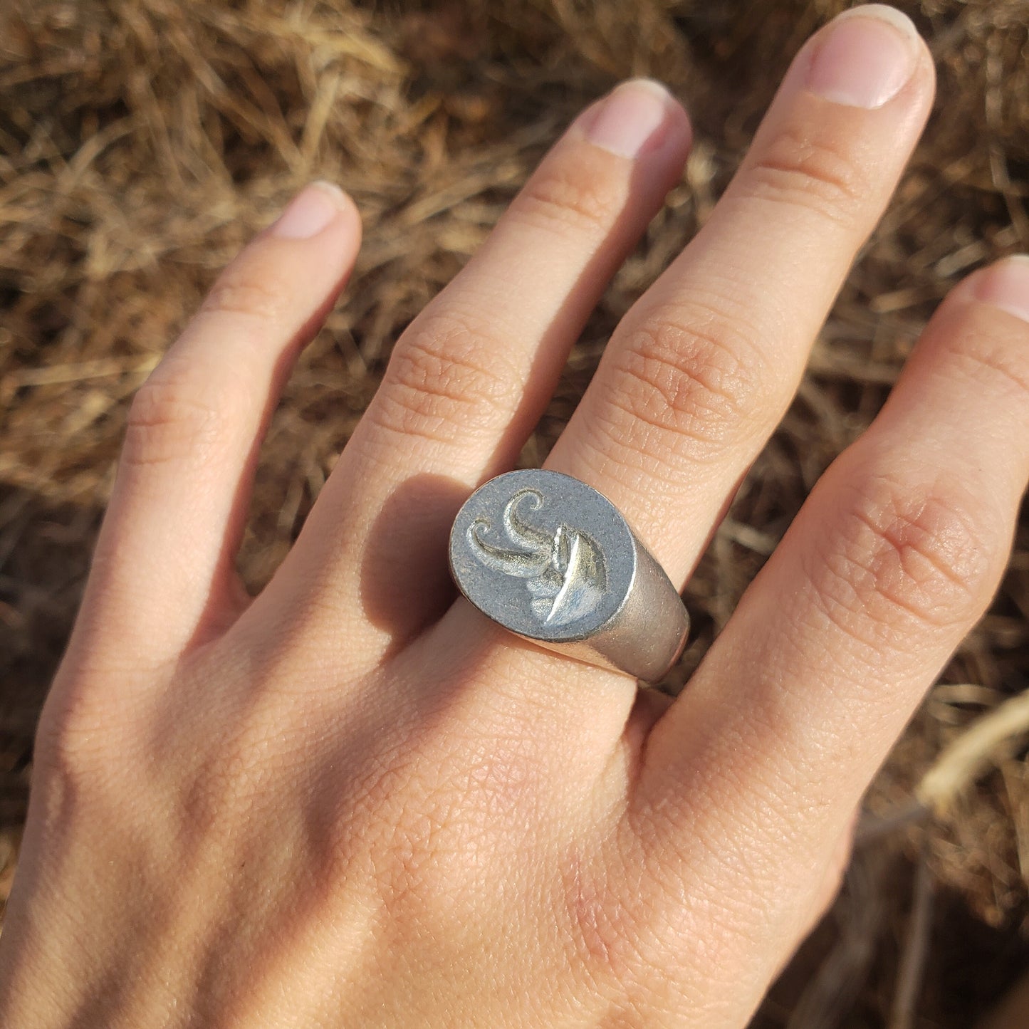 Coconut octopus wax seal signet ring