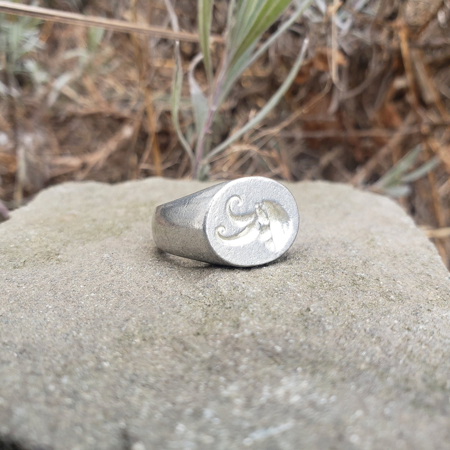 Coconut octopus wax seal signet ring