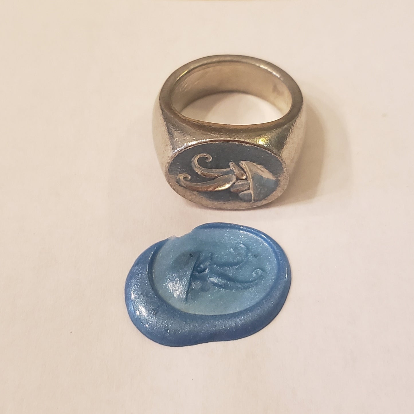 Coconut octopus wax seal signet ring