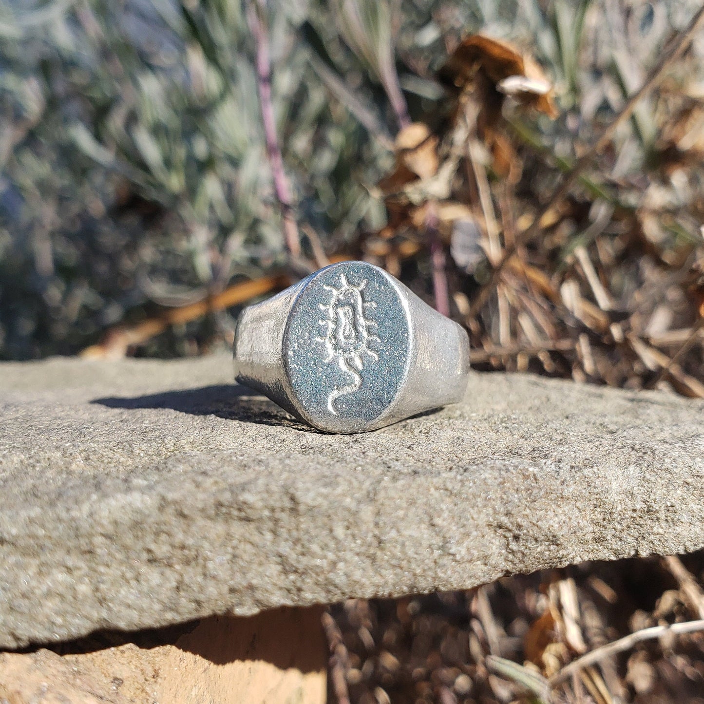 Bacteria wax seal signet ring