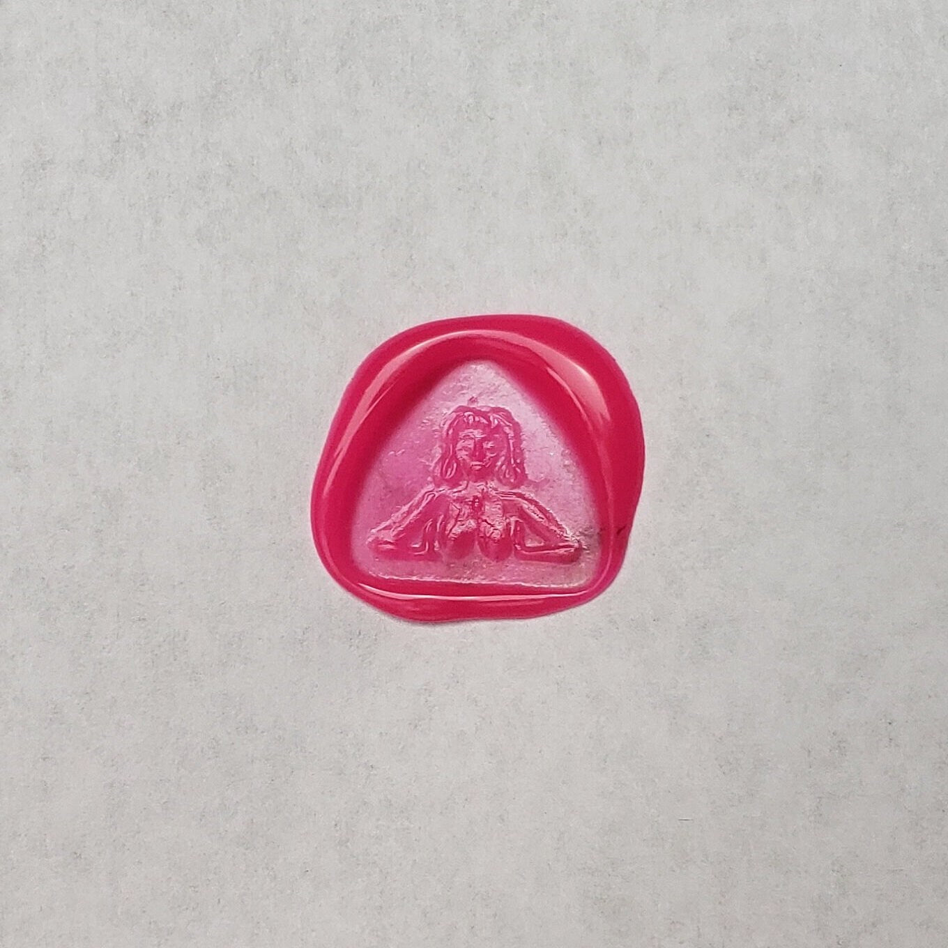 Between boobs wax seal signet ring