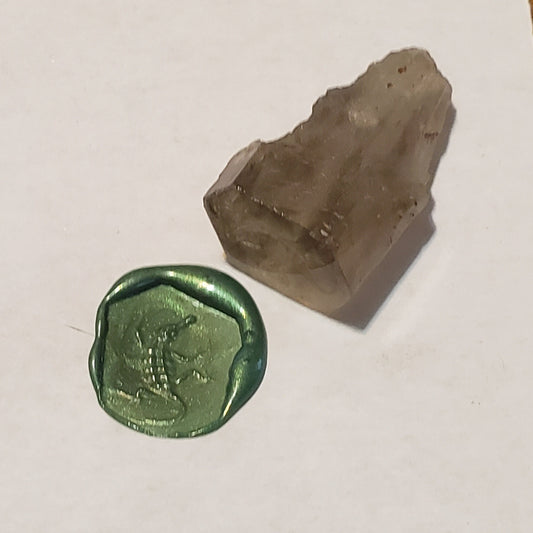 Crocodile Quartz Crystal wax seal stamp