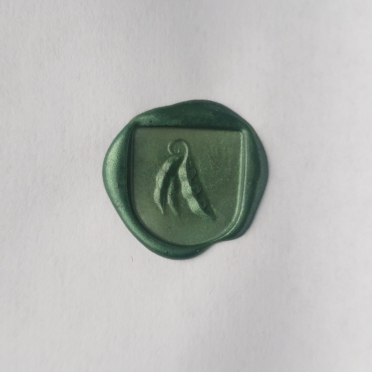 Bean pod wax seal signet ring