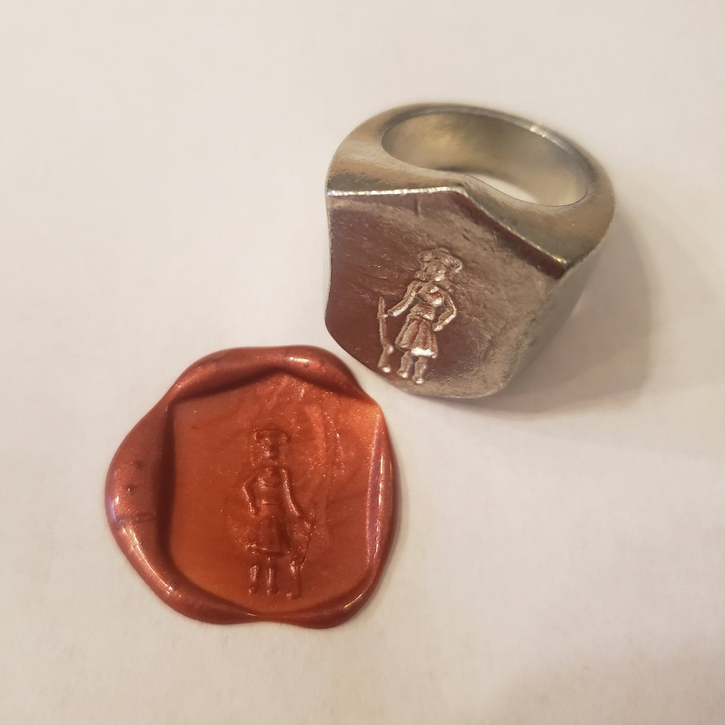 Annie Oakley wax seal signet ring