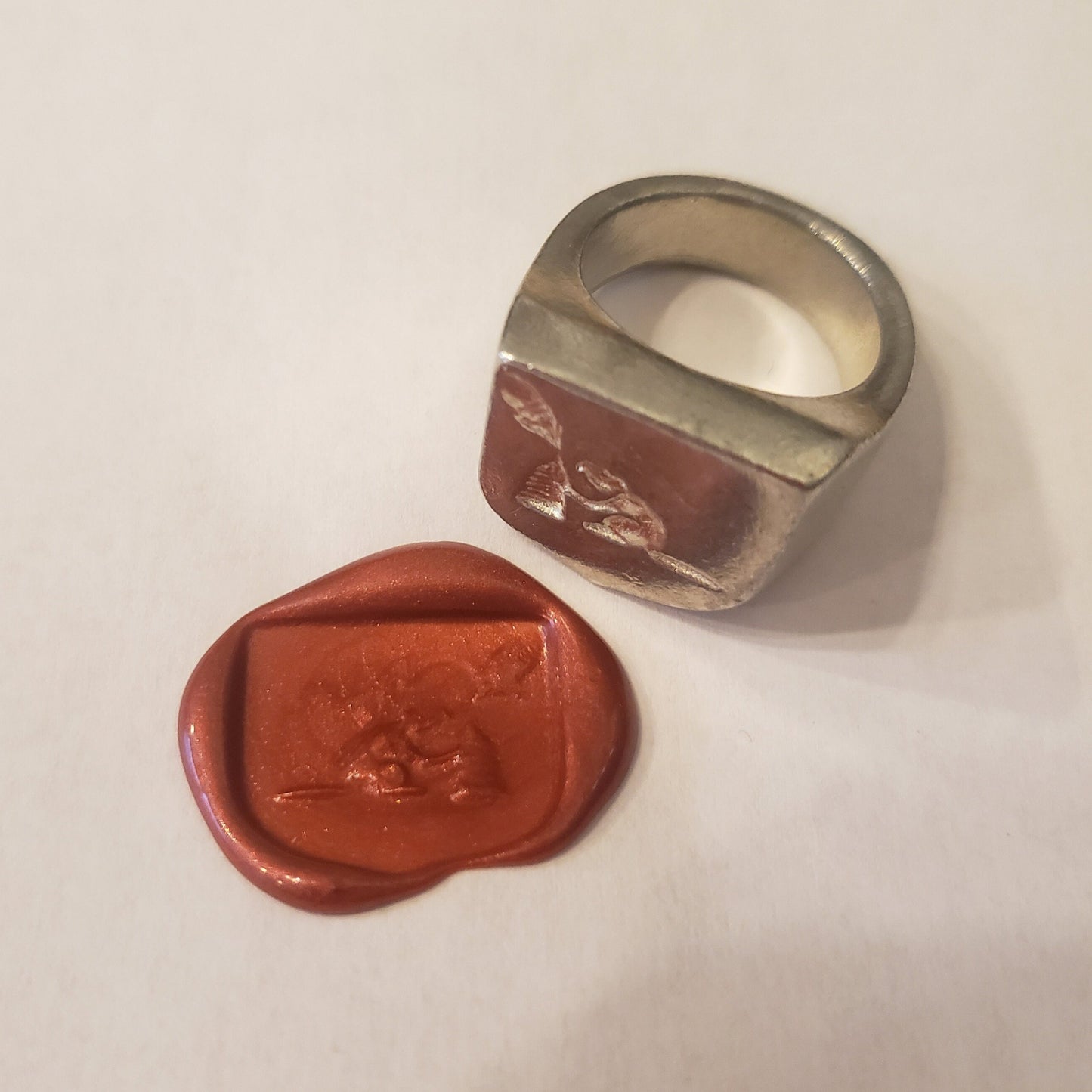 Beaver wax seal signet ring