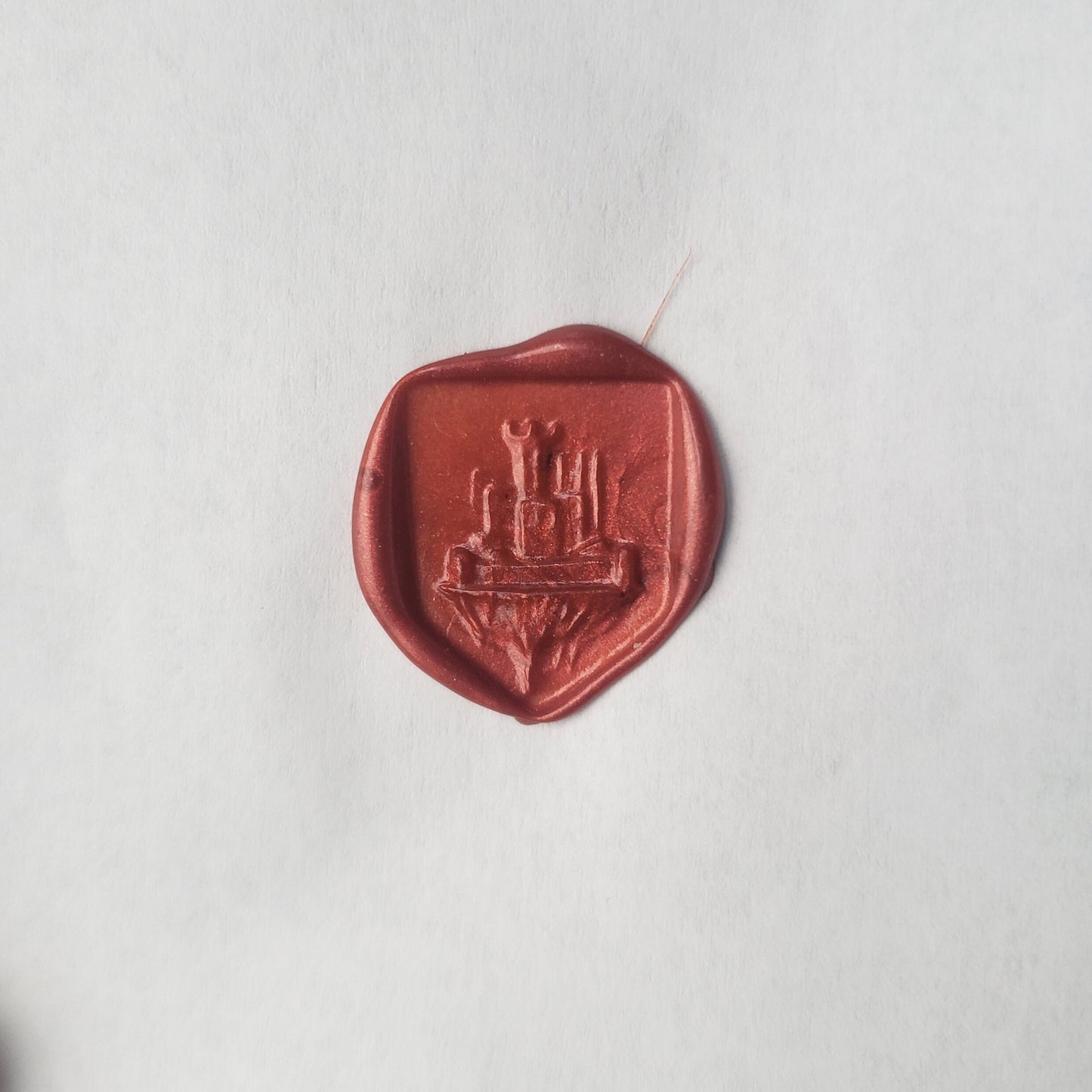 Sky castle wax seal signet ring