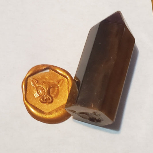 Puma face Tiger eye Crystal wax seal stamp