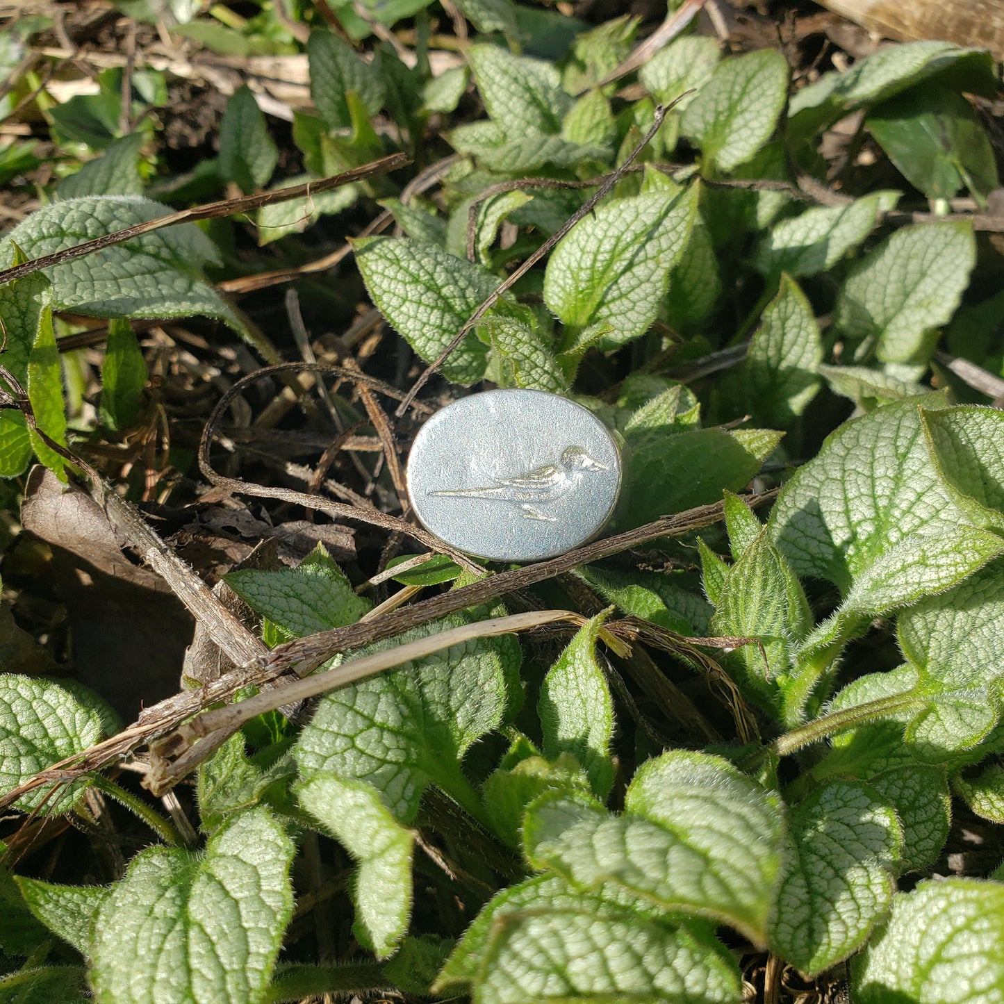 crow wax seal signet ring