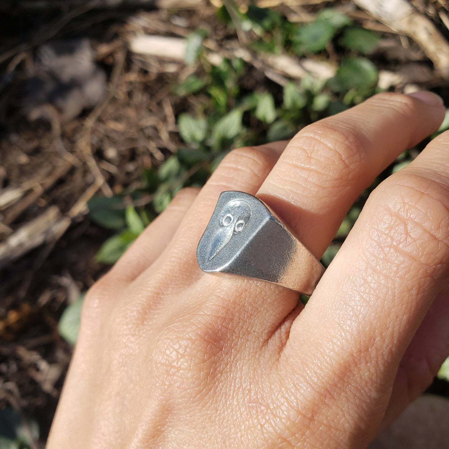 Plague doctor mask wax seal signet ring