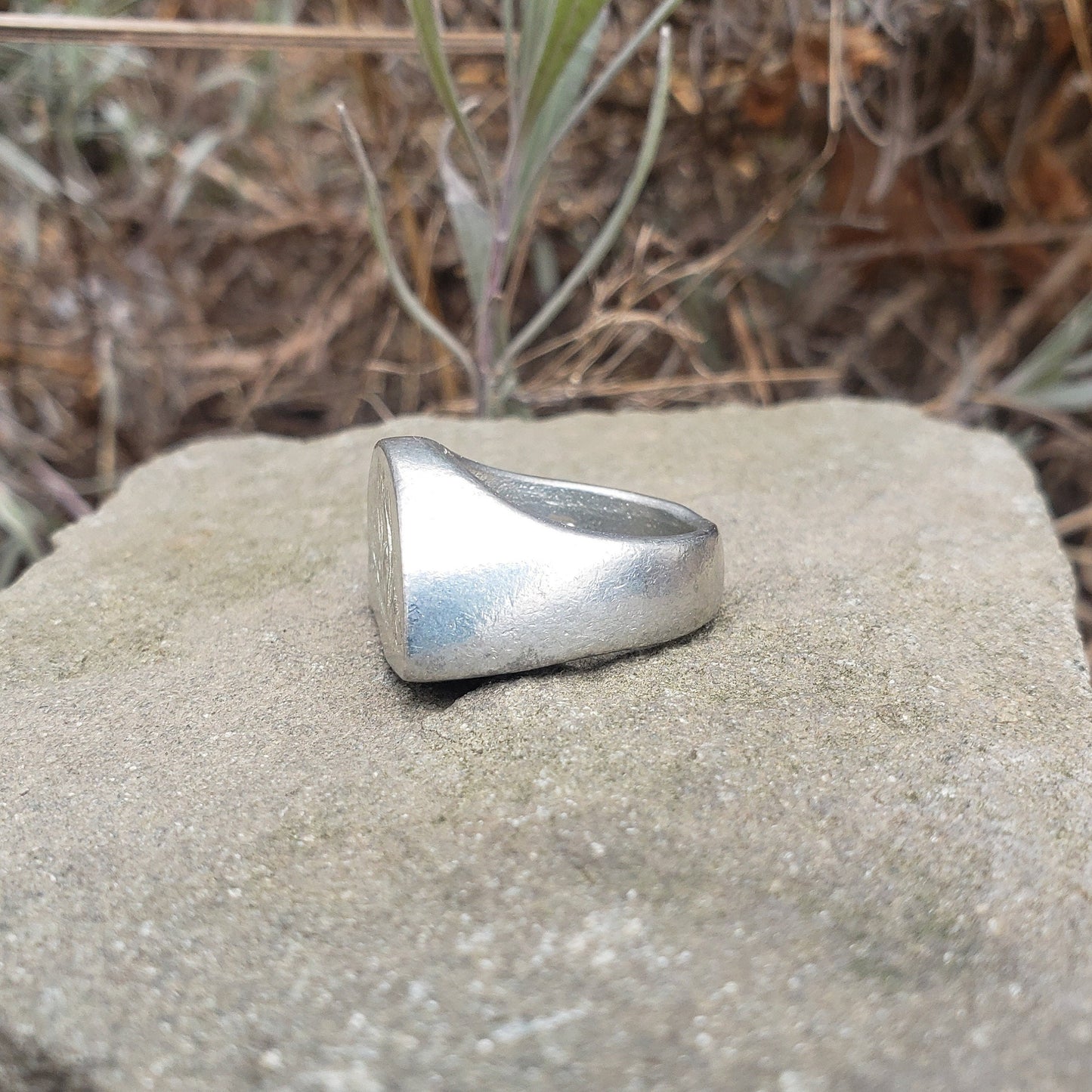 Bower bird wax seal signet ring