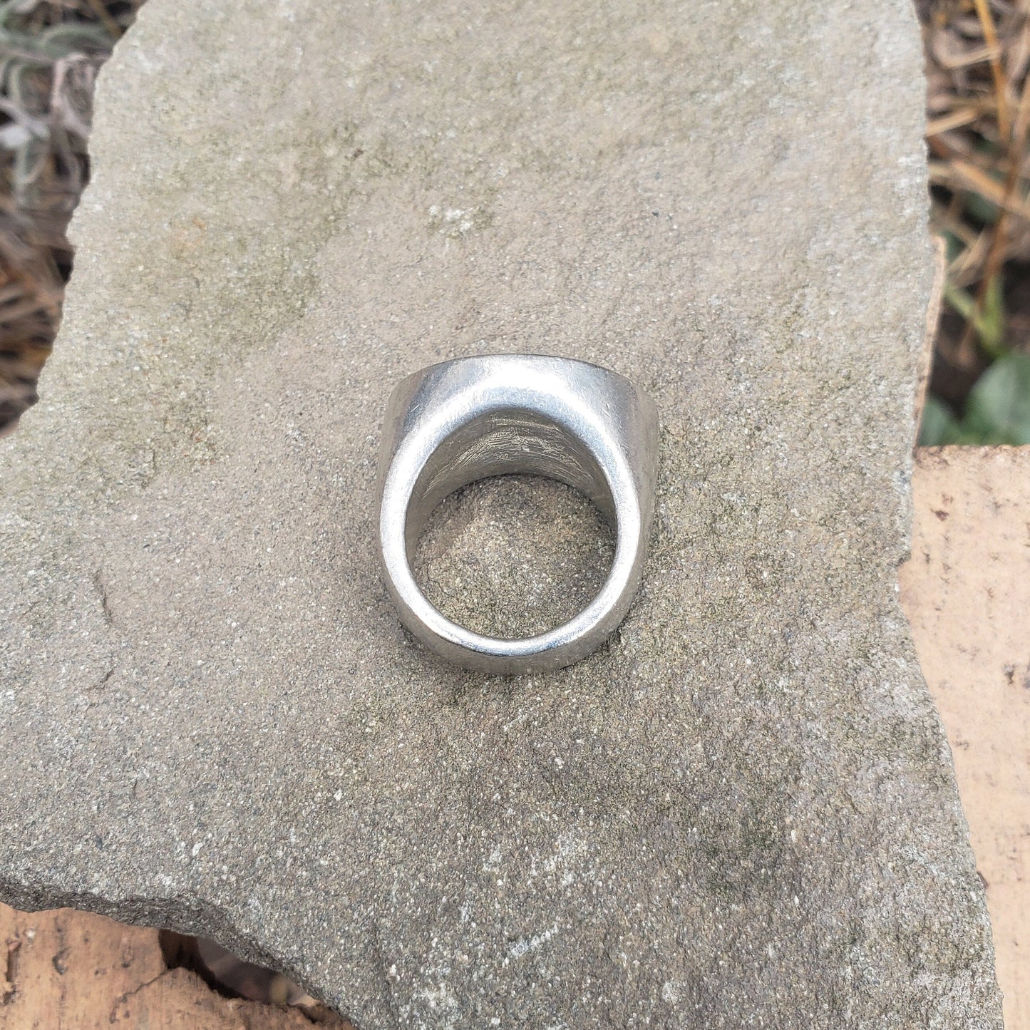 Bower bird wax seal signet ring