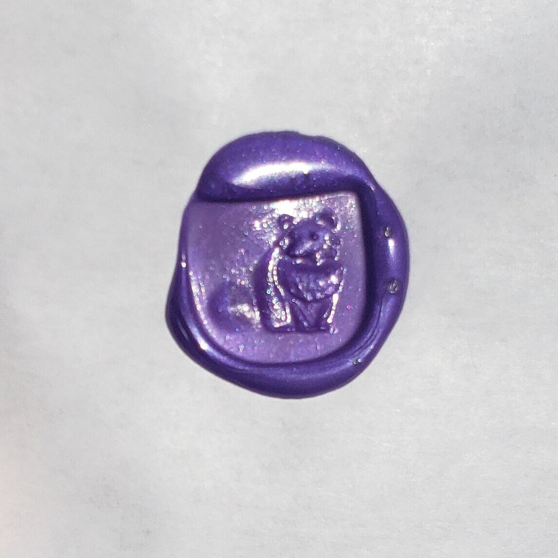 Raccoon wax seal signet ring