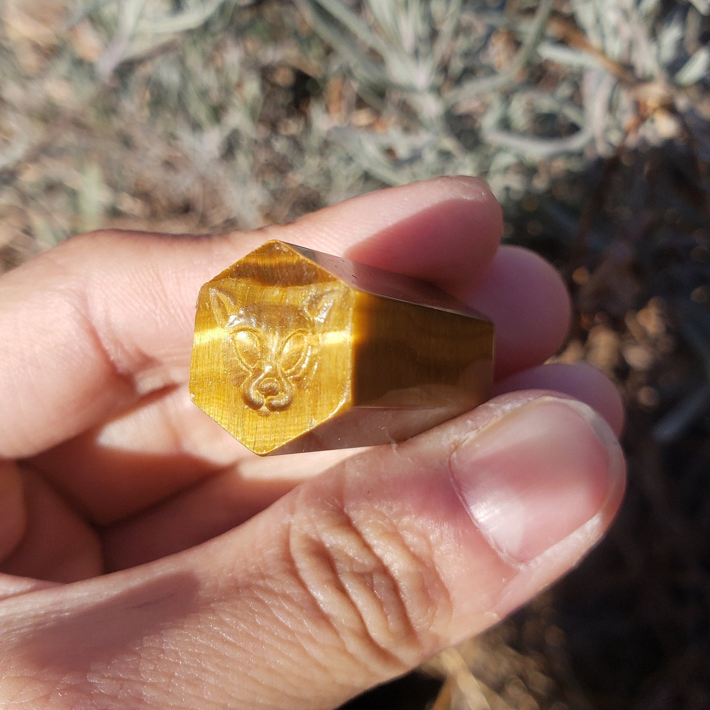 Puma face Tiger eye Crystal wax seal stamp