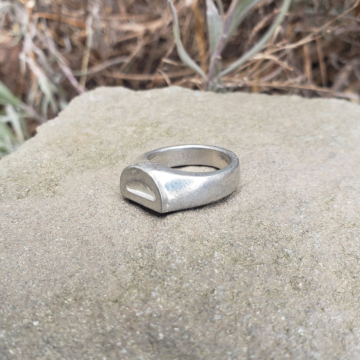 Baguette wax seal signet ring