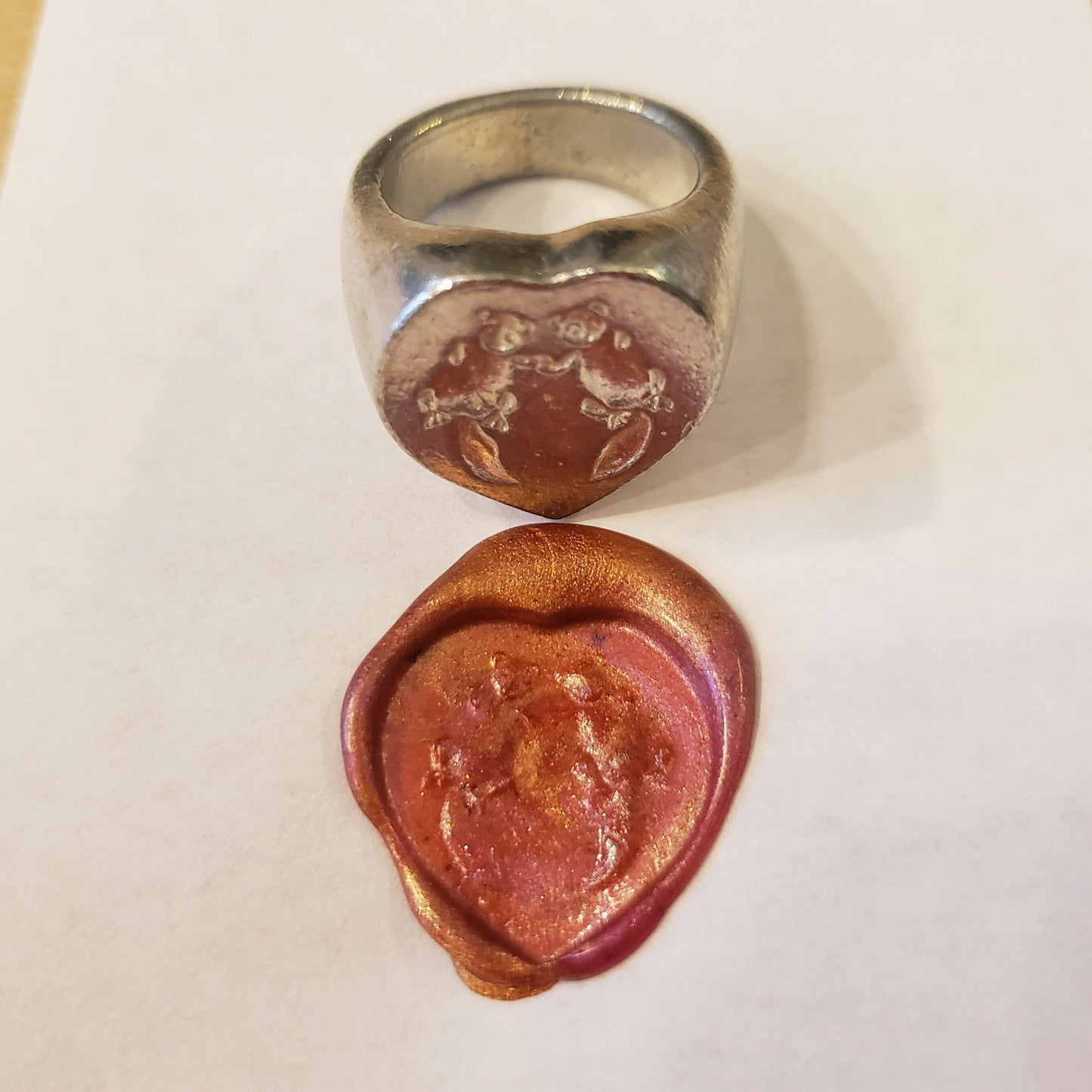 Otter love wax seal signet ring