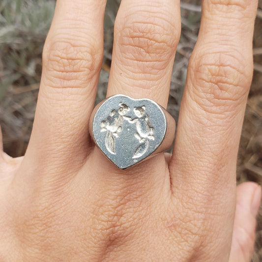 Otter love wax seal signet ring