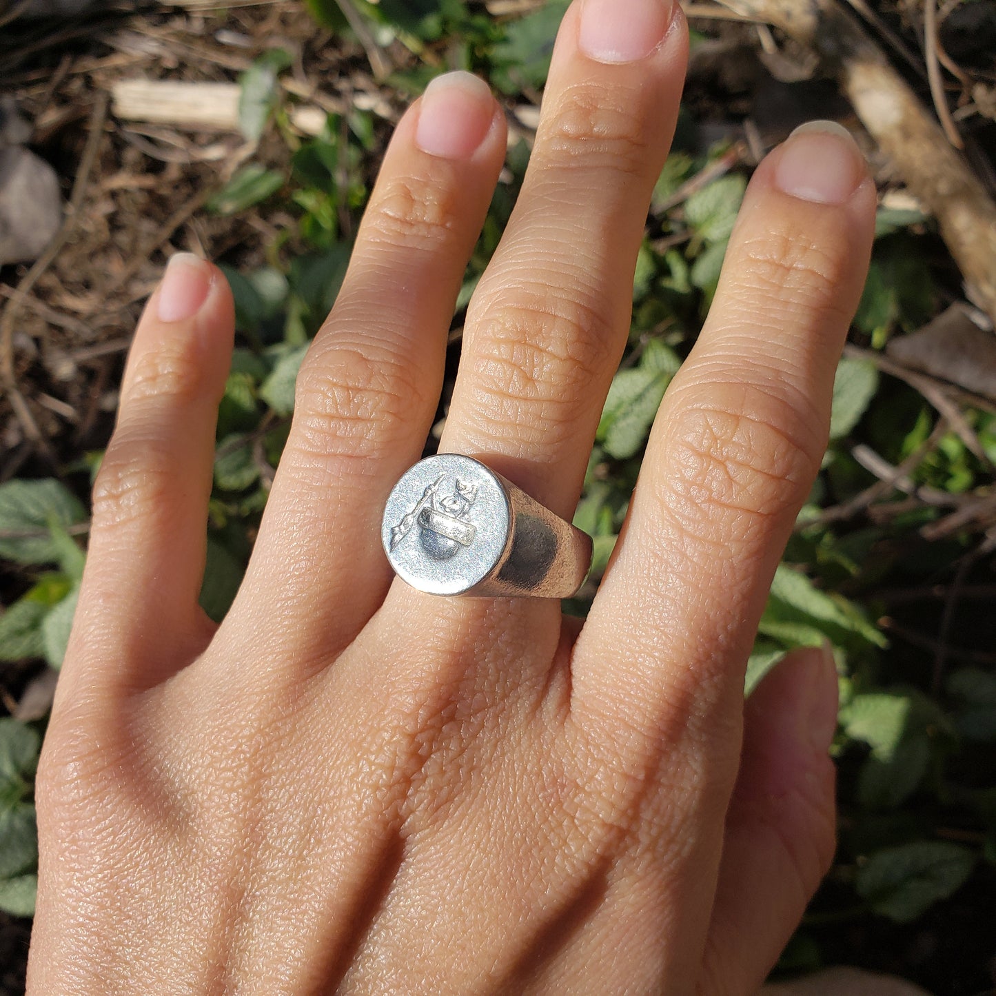 Baba yaga wax seal signet ring