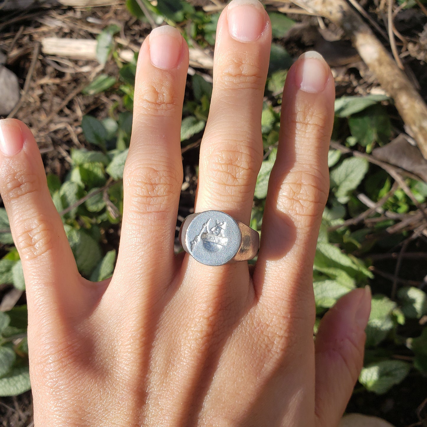 Baba yaga wax seal signet ring