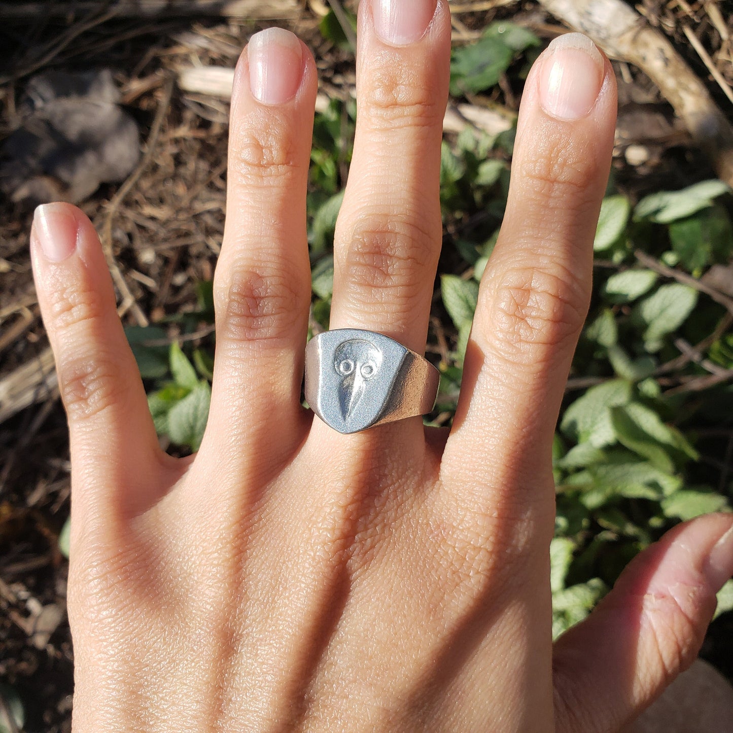 Plague doctor mask wax seal signet ring