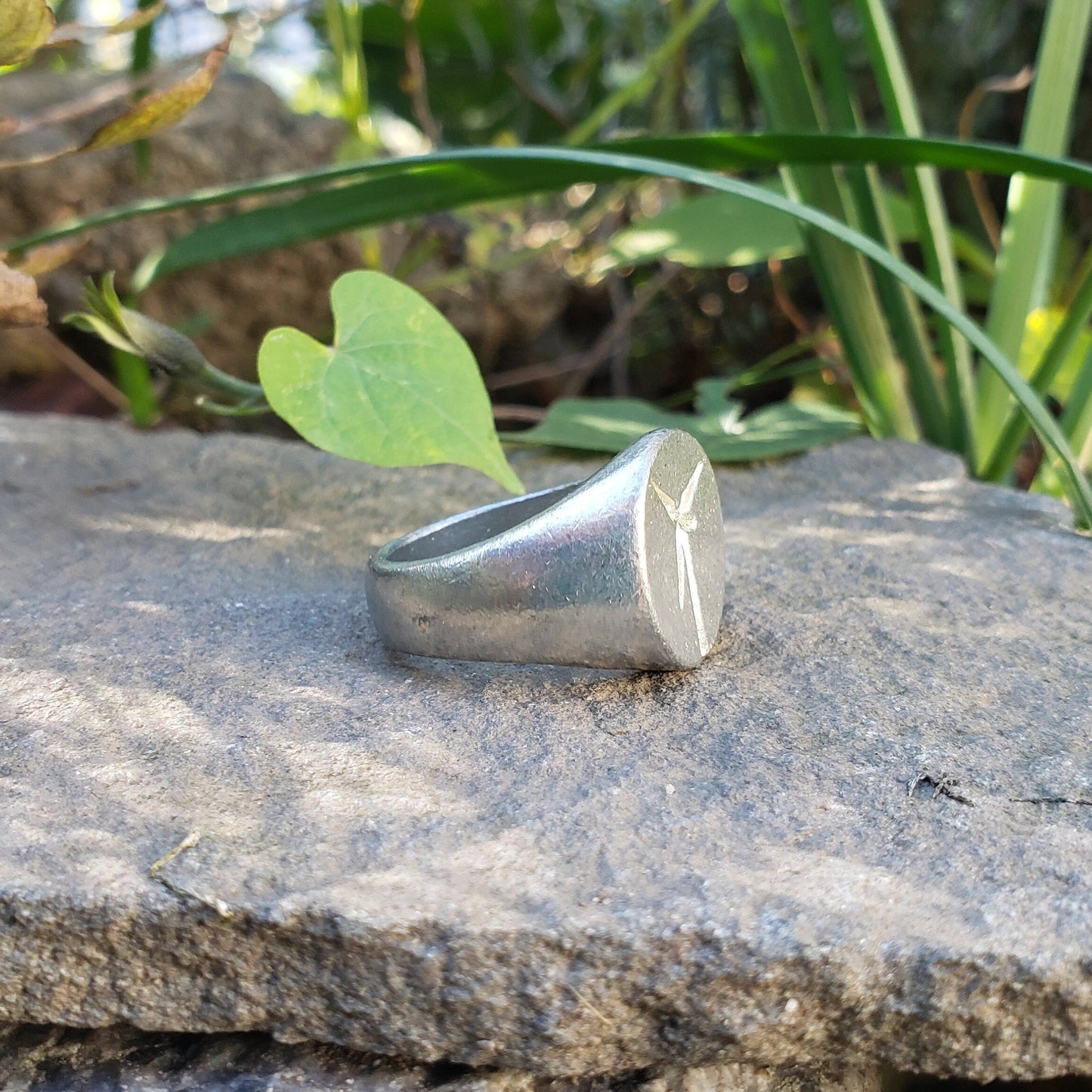 Modern windmill wax seal signet ring