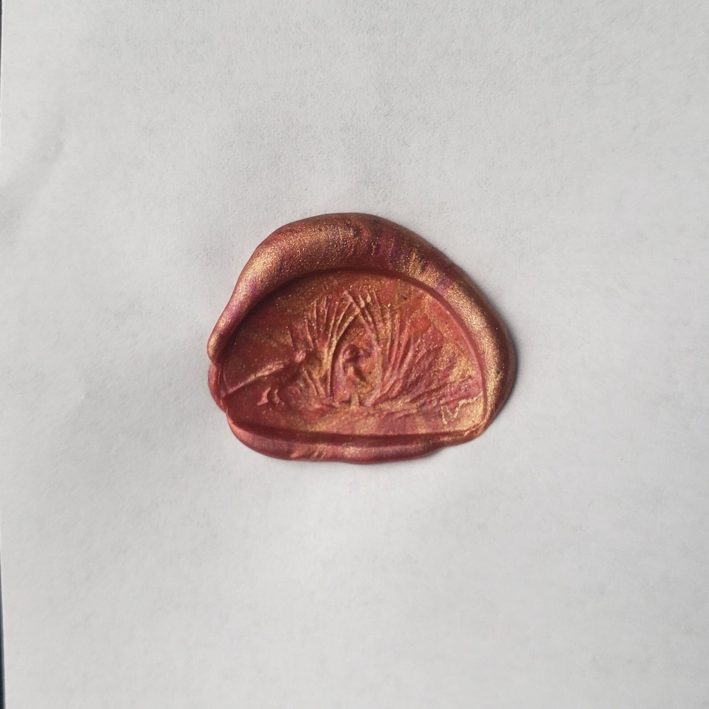 Bower bird wax seal signet ring