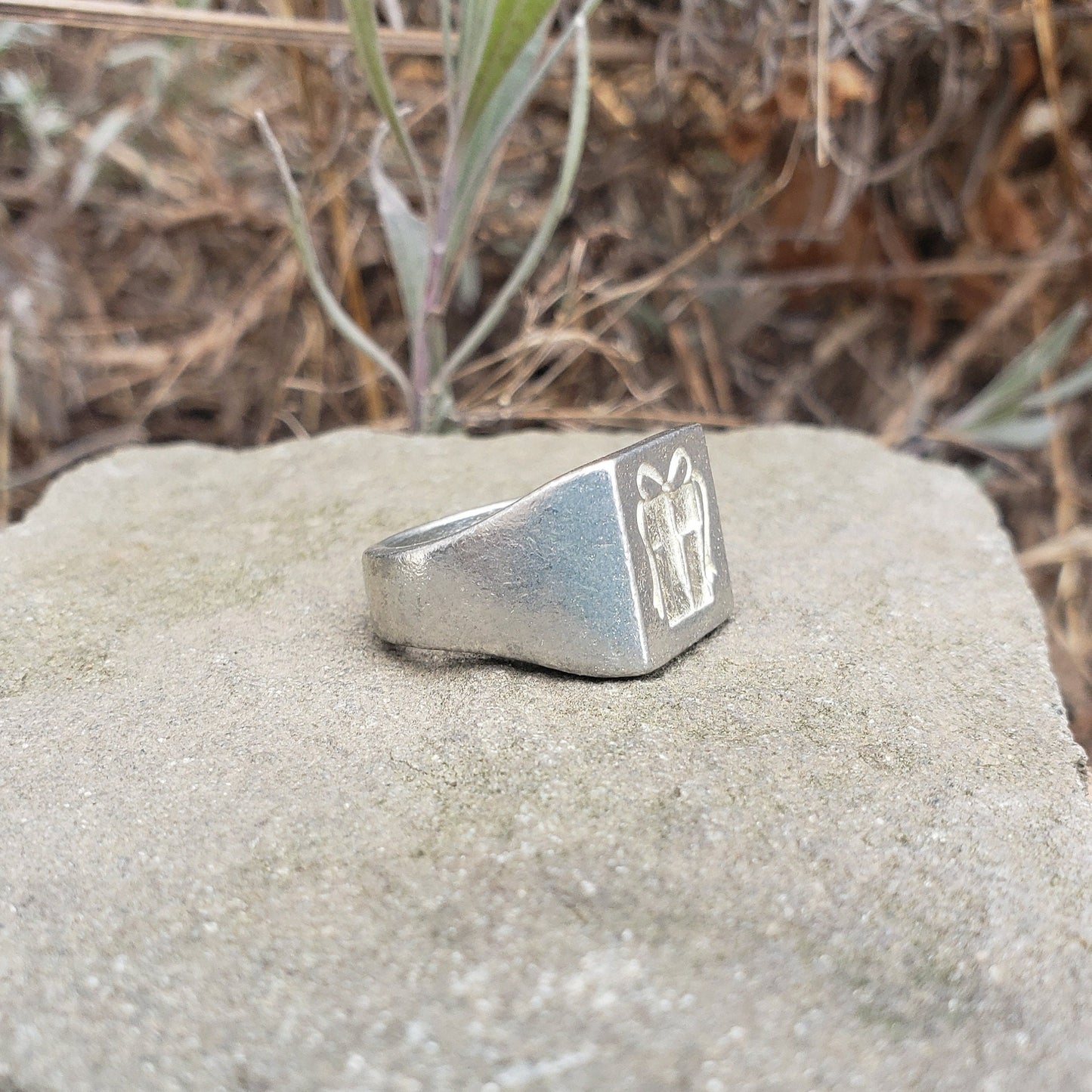 Gift box wax seal signet ring