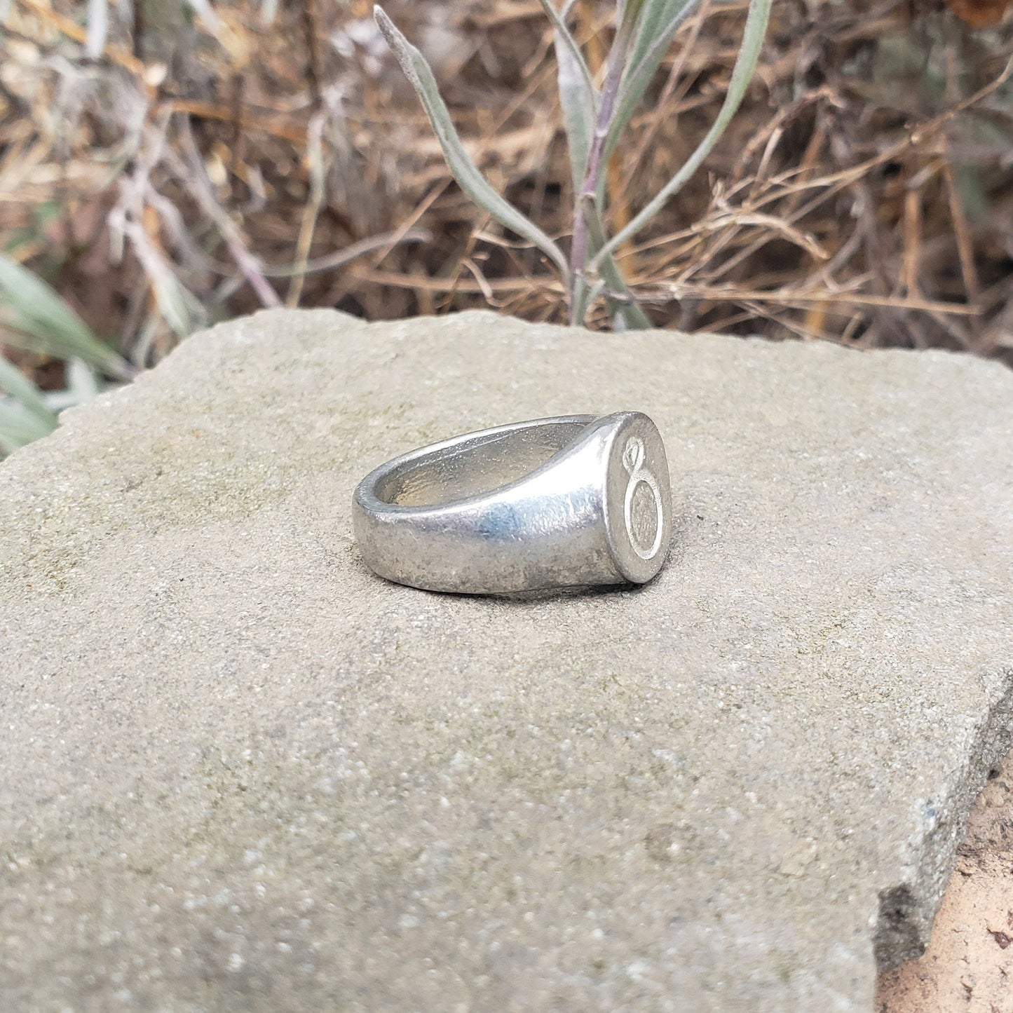 Engagement ring wax seal signet ring