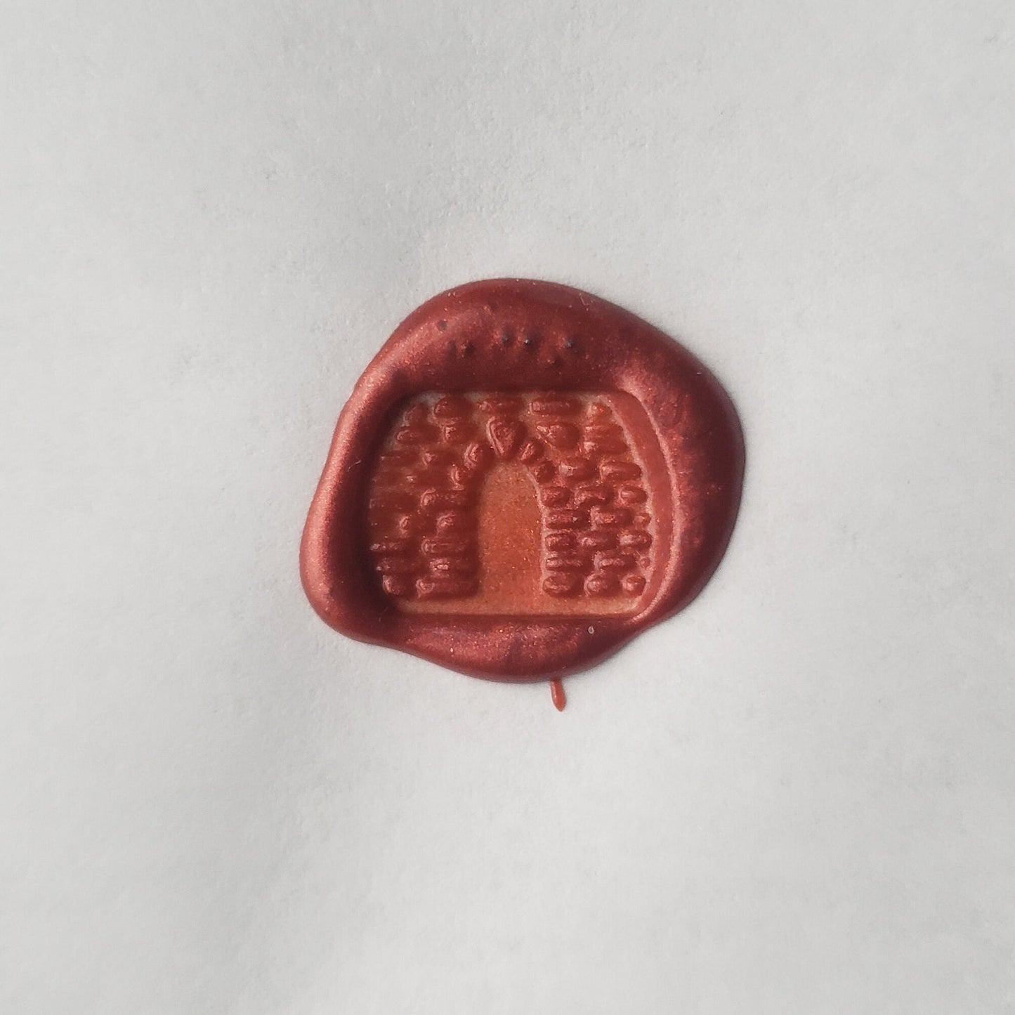 Stone arch wax seal signet ring