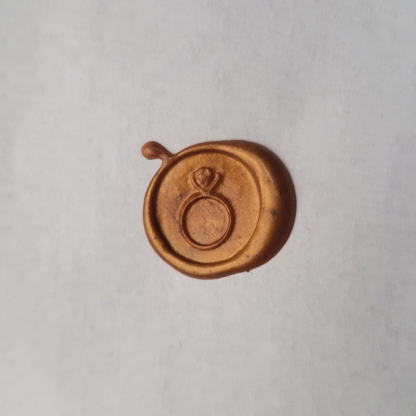 Engagement ring wax seal signet ring