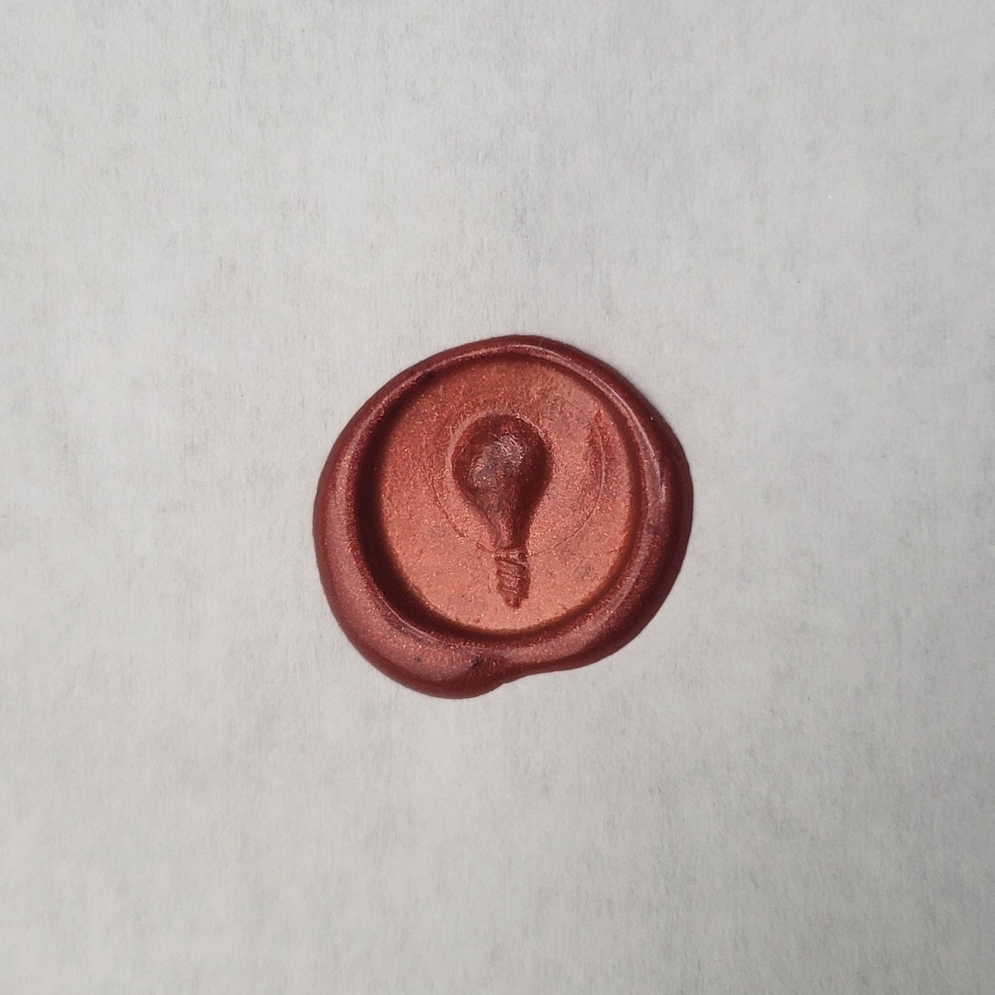 Light bulb wax seal signet ring