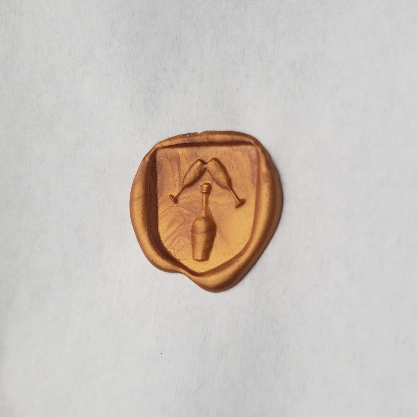 Champagne set wax seal signet ring