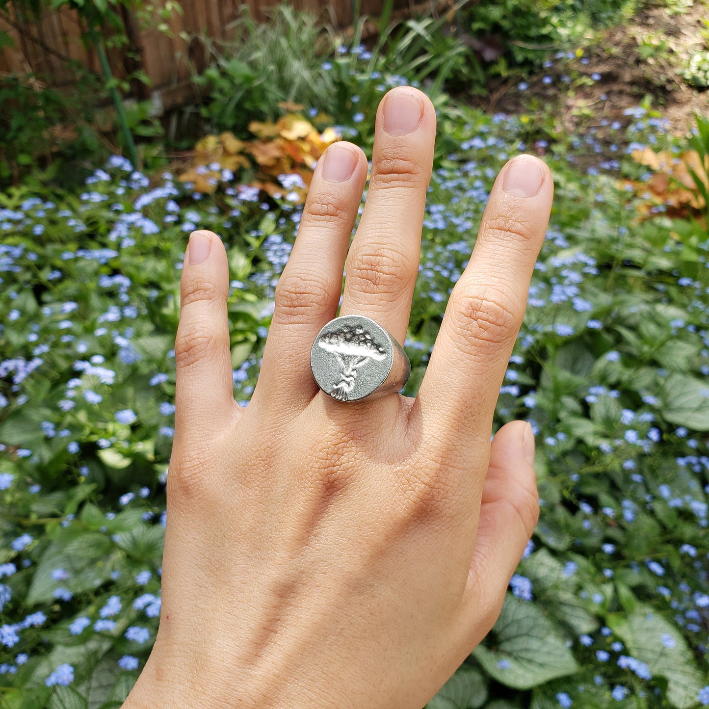 Tree hugger wax seal signet ring