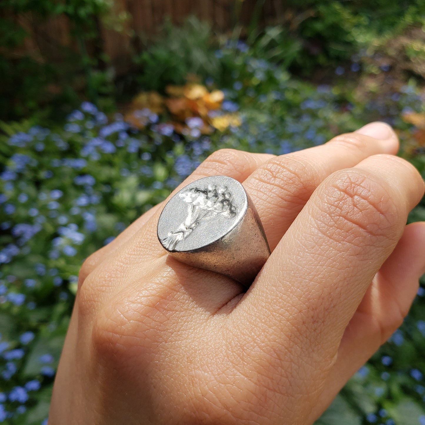 Tree hugger wax seal signet ring