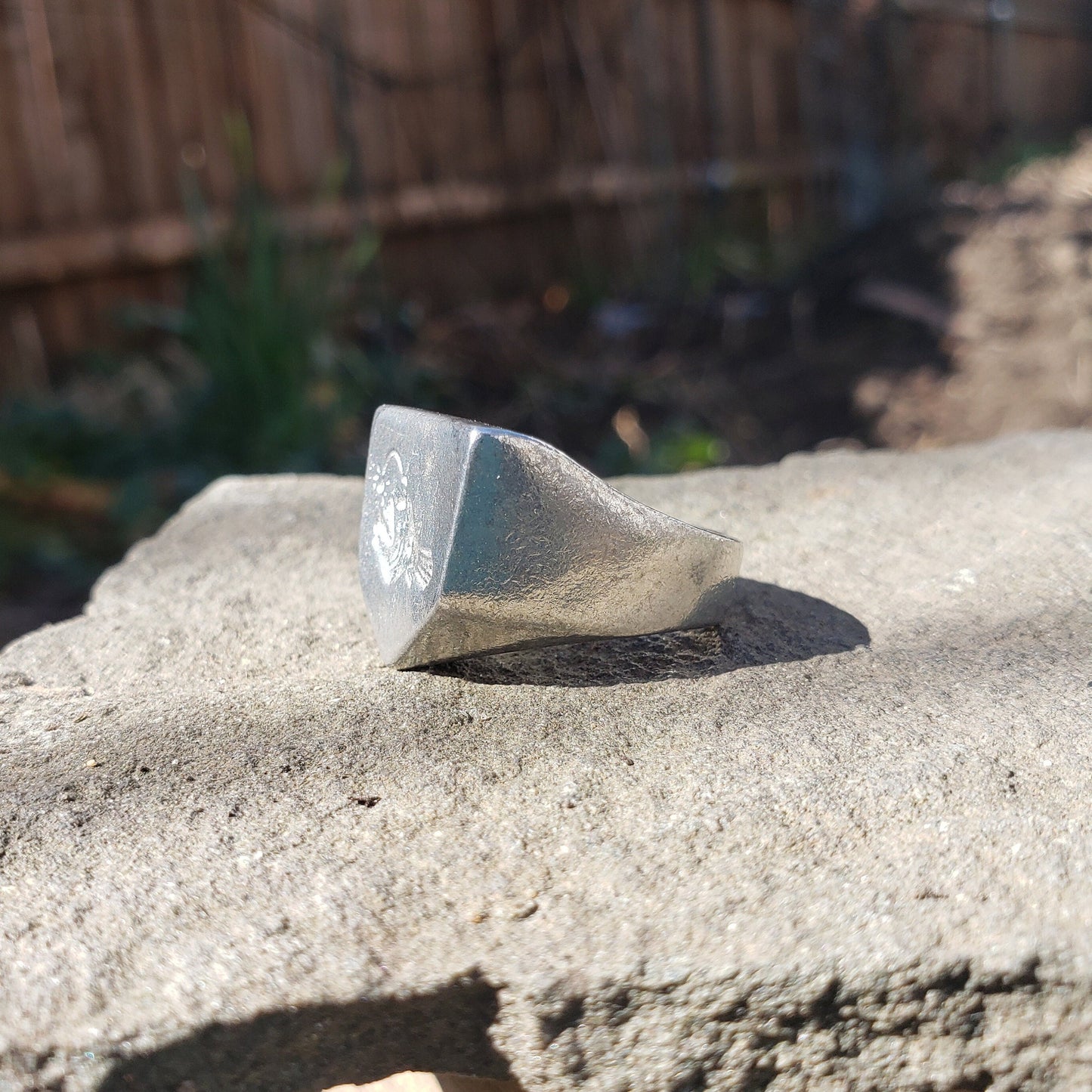 Angler fish wax seal signet ring