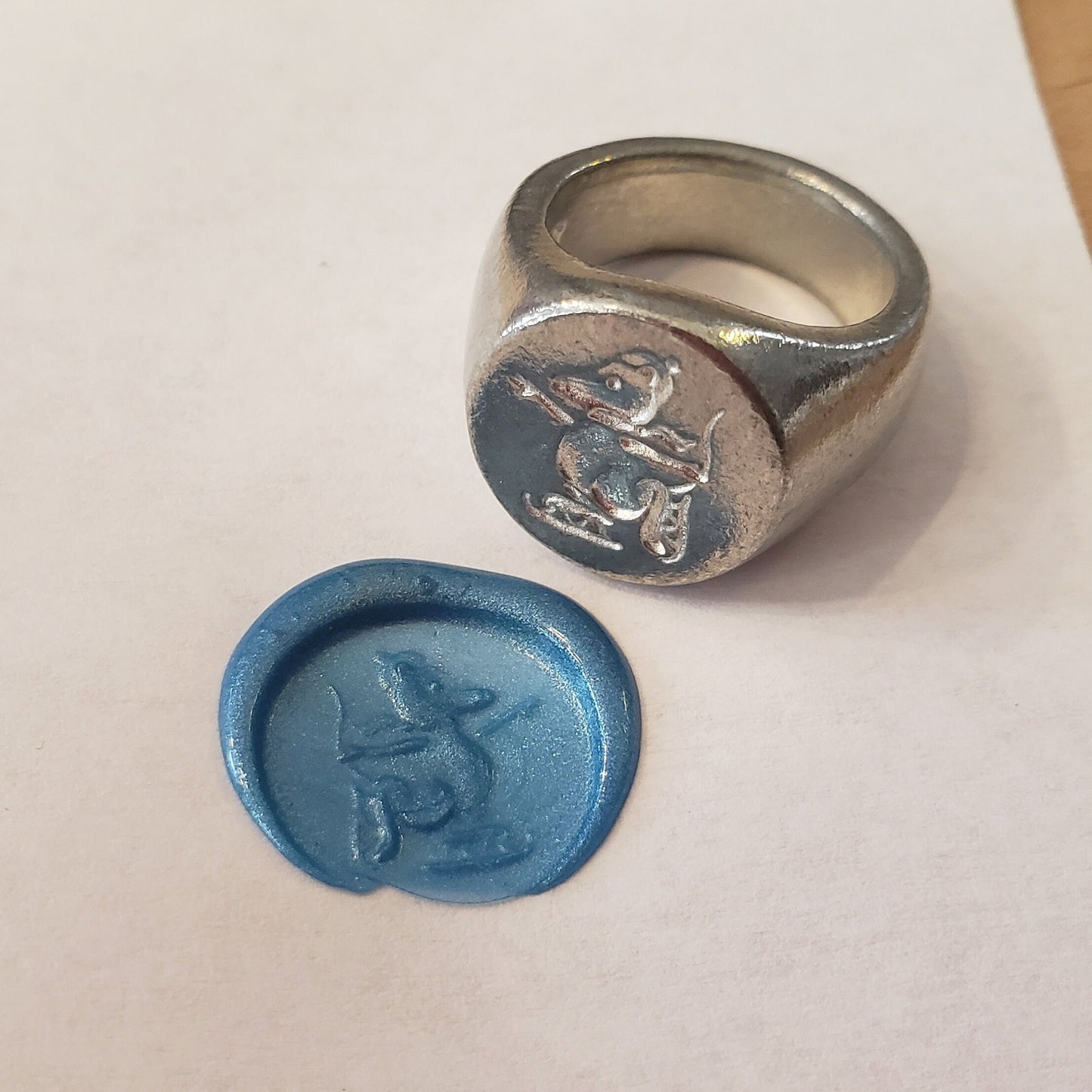 Mice skater wax seal signet ring